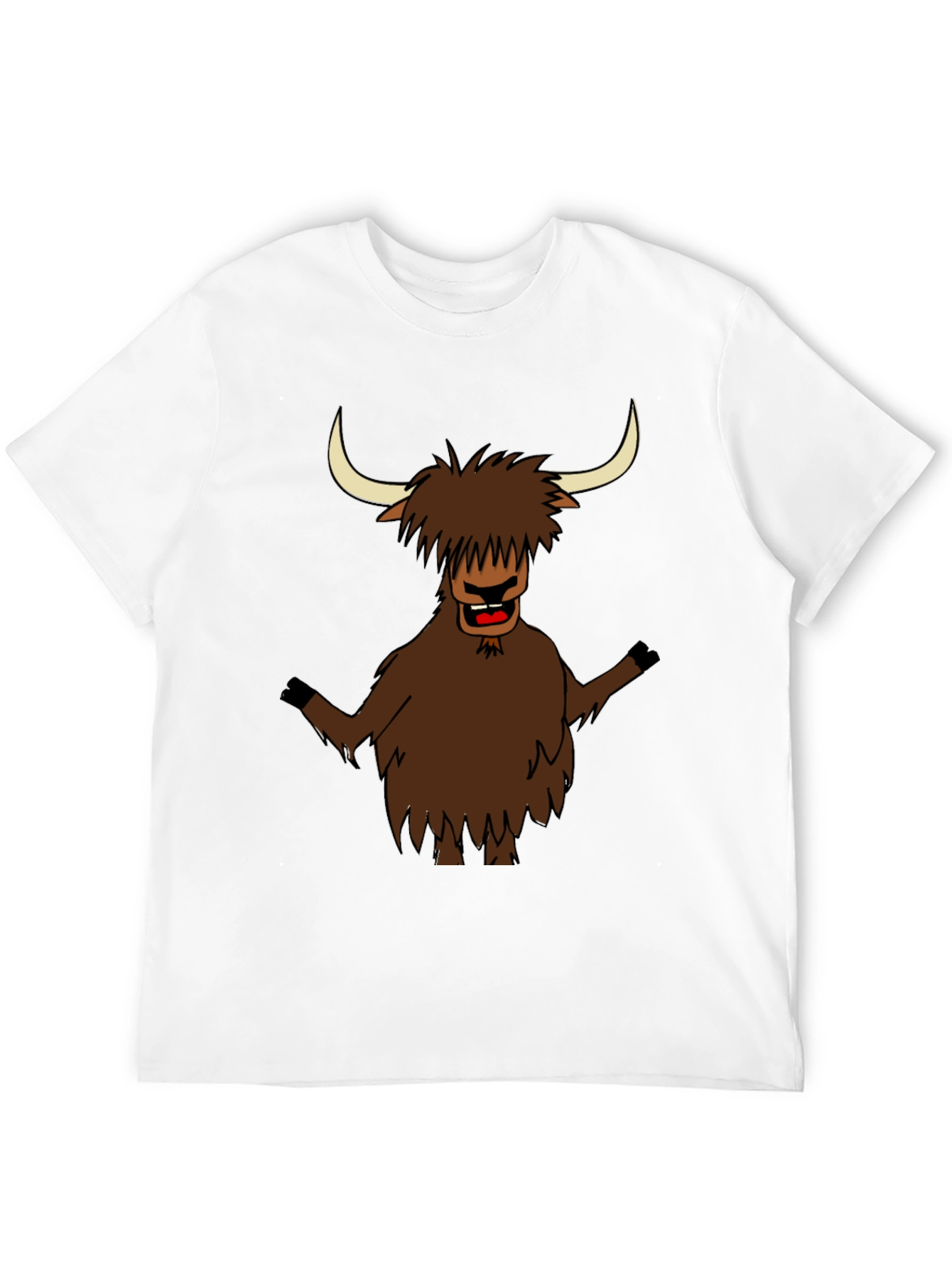Funny Highland Cow T-Shirt - Cartoon Bull Tee