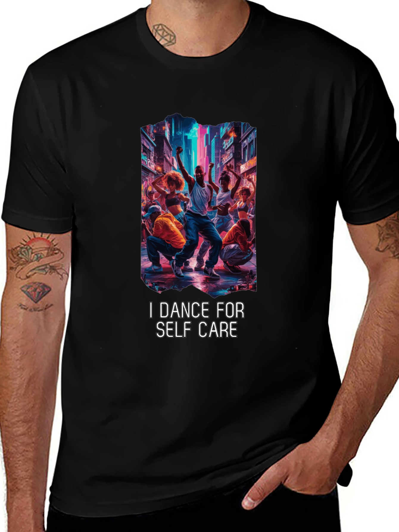Dance for Self Care Black Graphic Tee