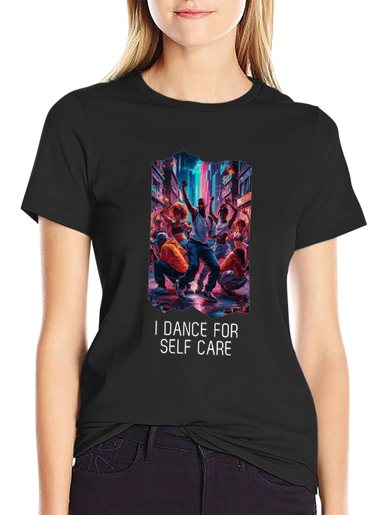 Dance for Self Care Black Graphic Tee