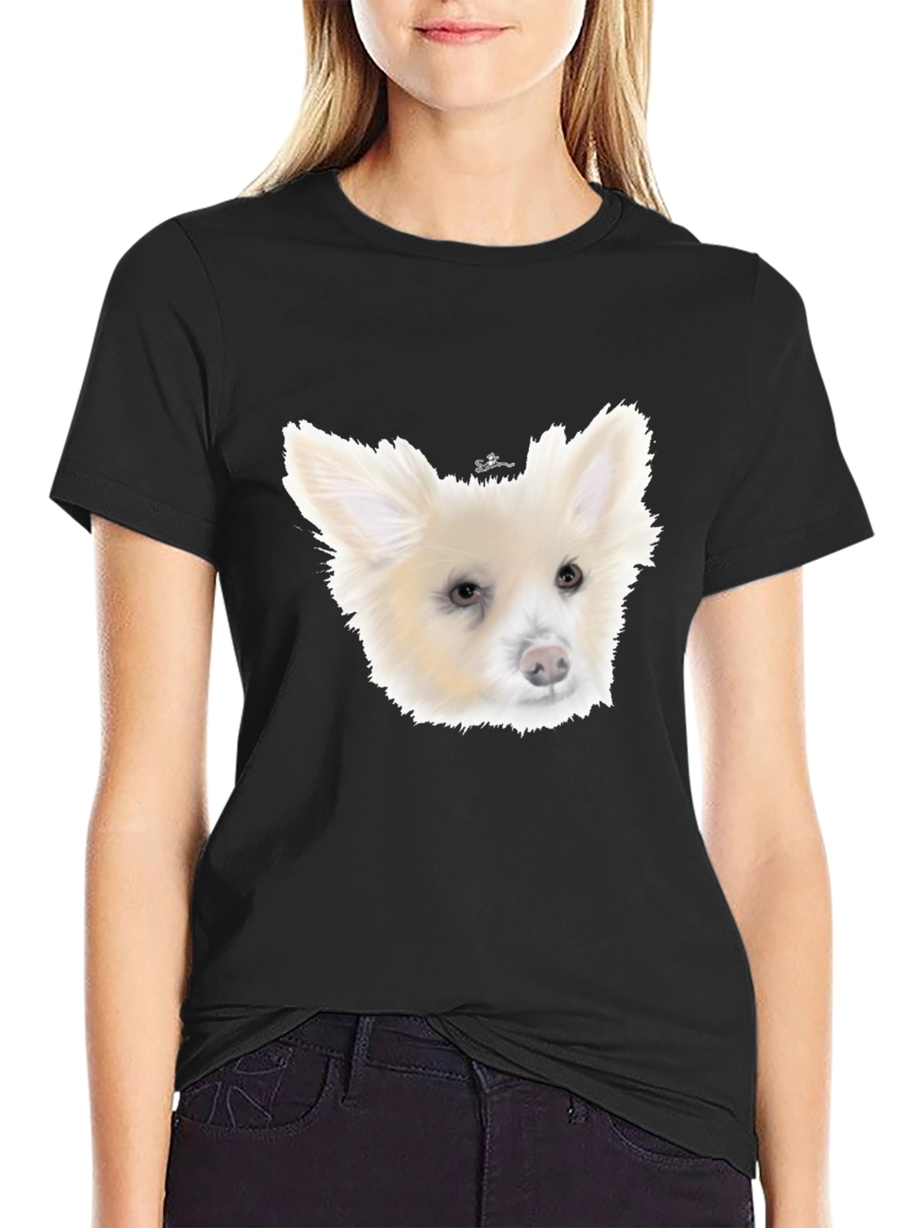 Dog Portrait Black T-Shirt