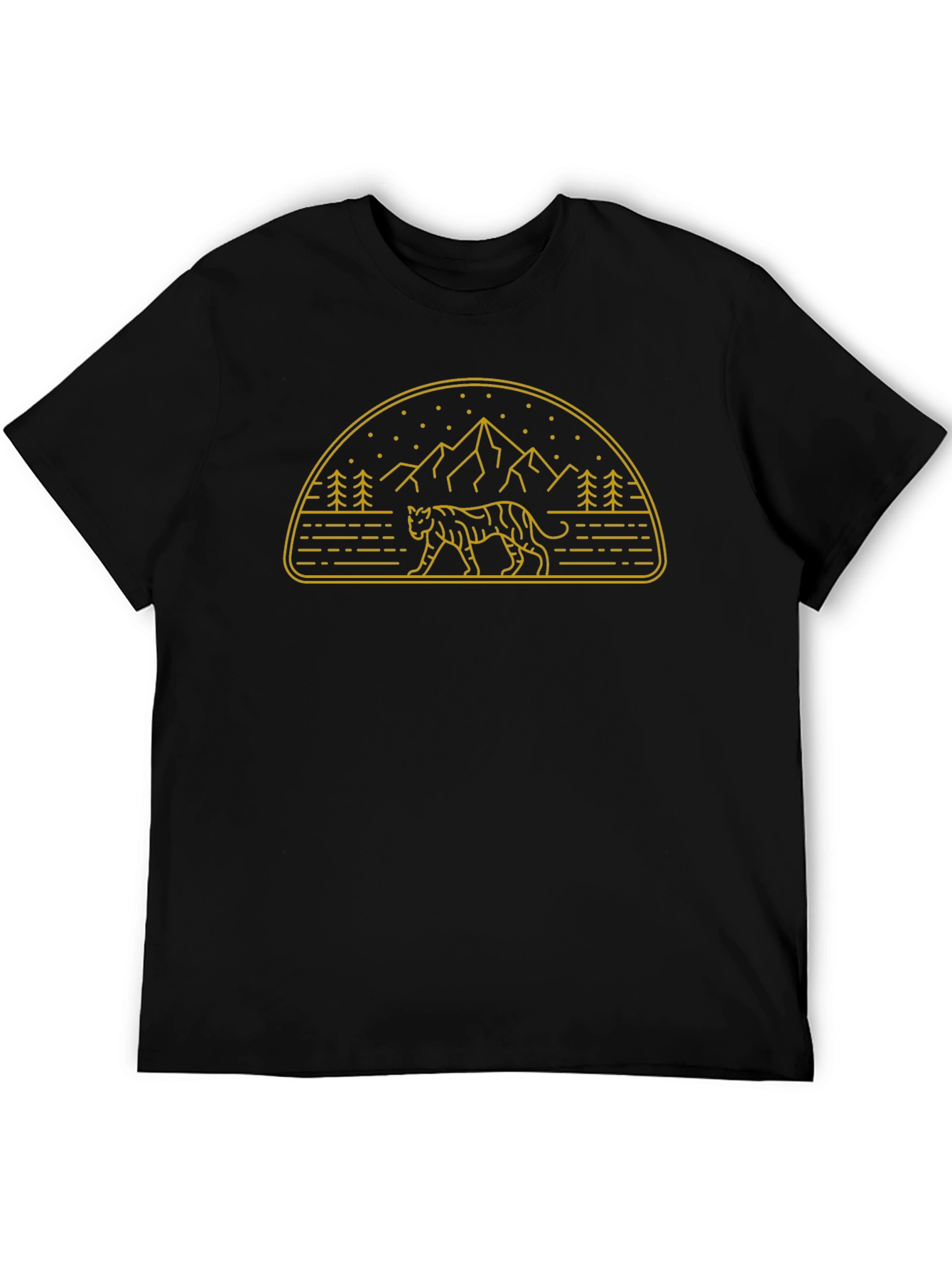 Tiger Mountain Graphic Tee - Stylish Black T-Shirt