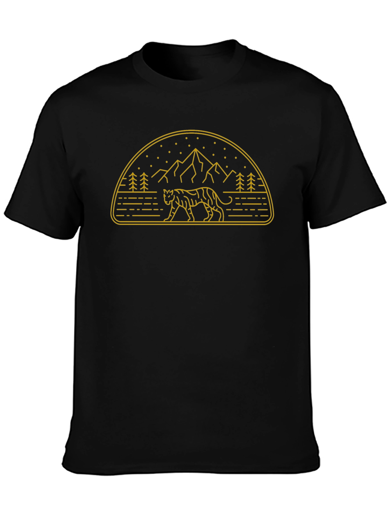 Tiger Mountain Graphic Tee - Stylish Black T-Shirt