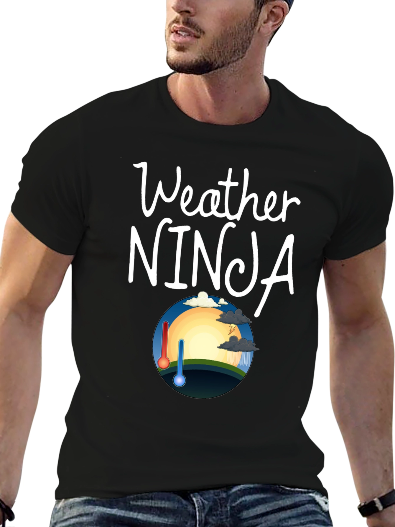 Weather Ninja Black Graphic Tee