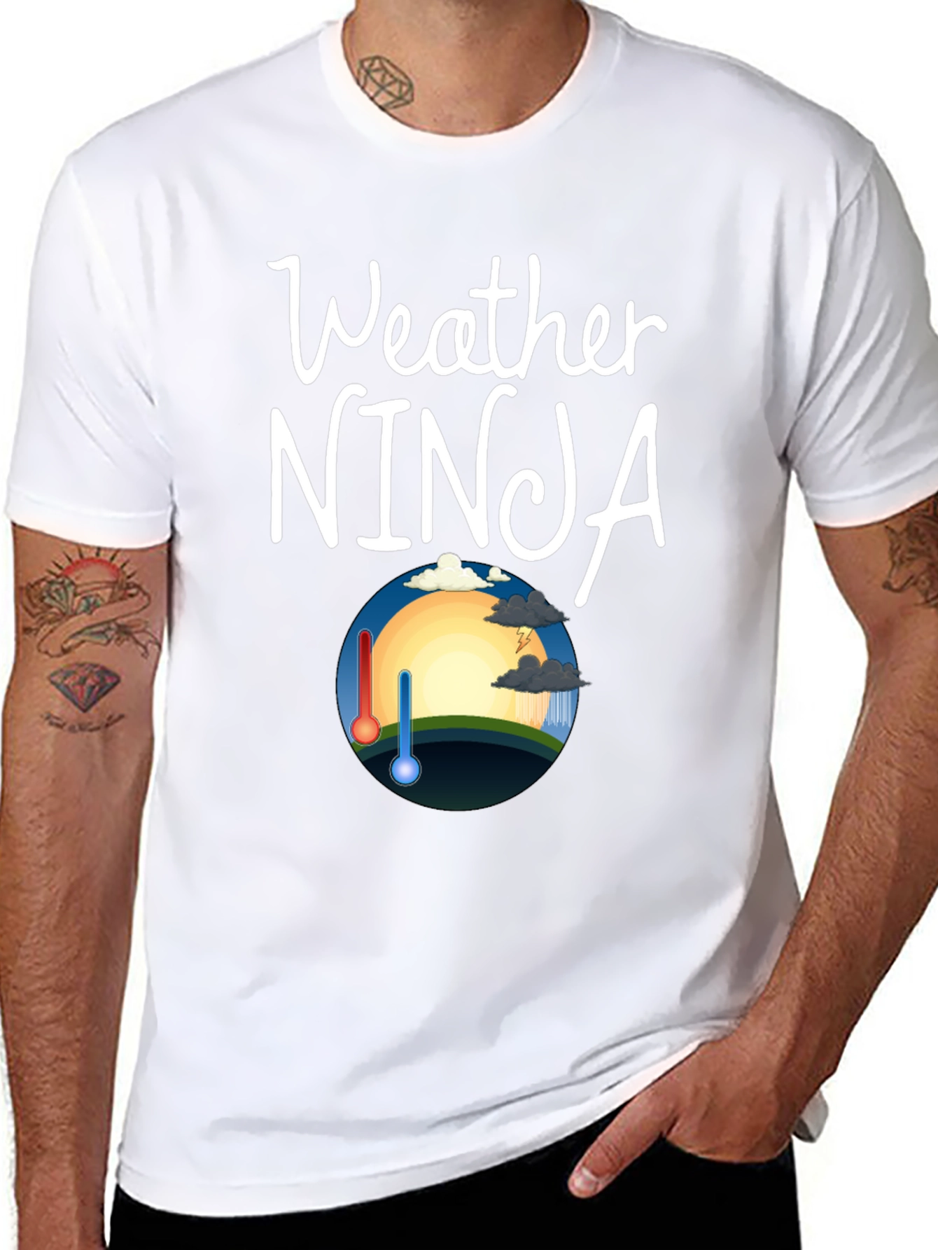 Weather Ninja Black Graphic Tee