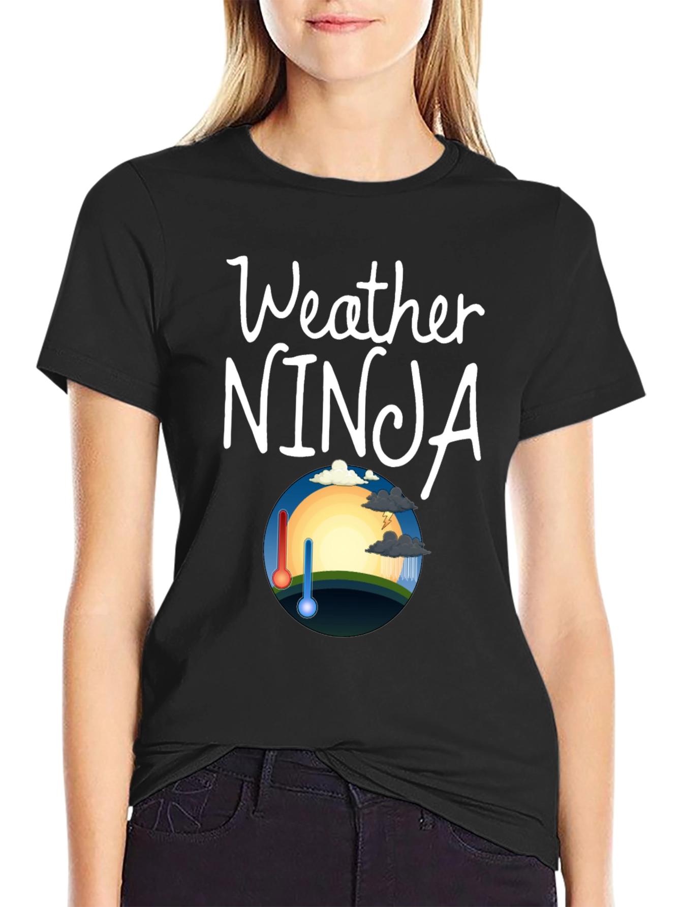 Weather Ninja Black Graphic Tee