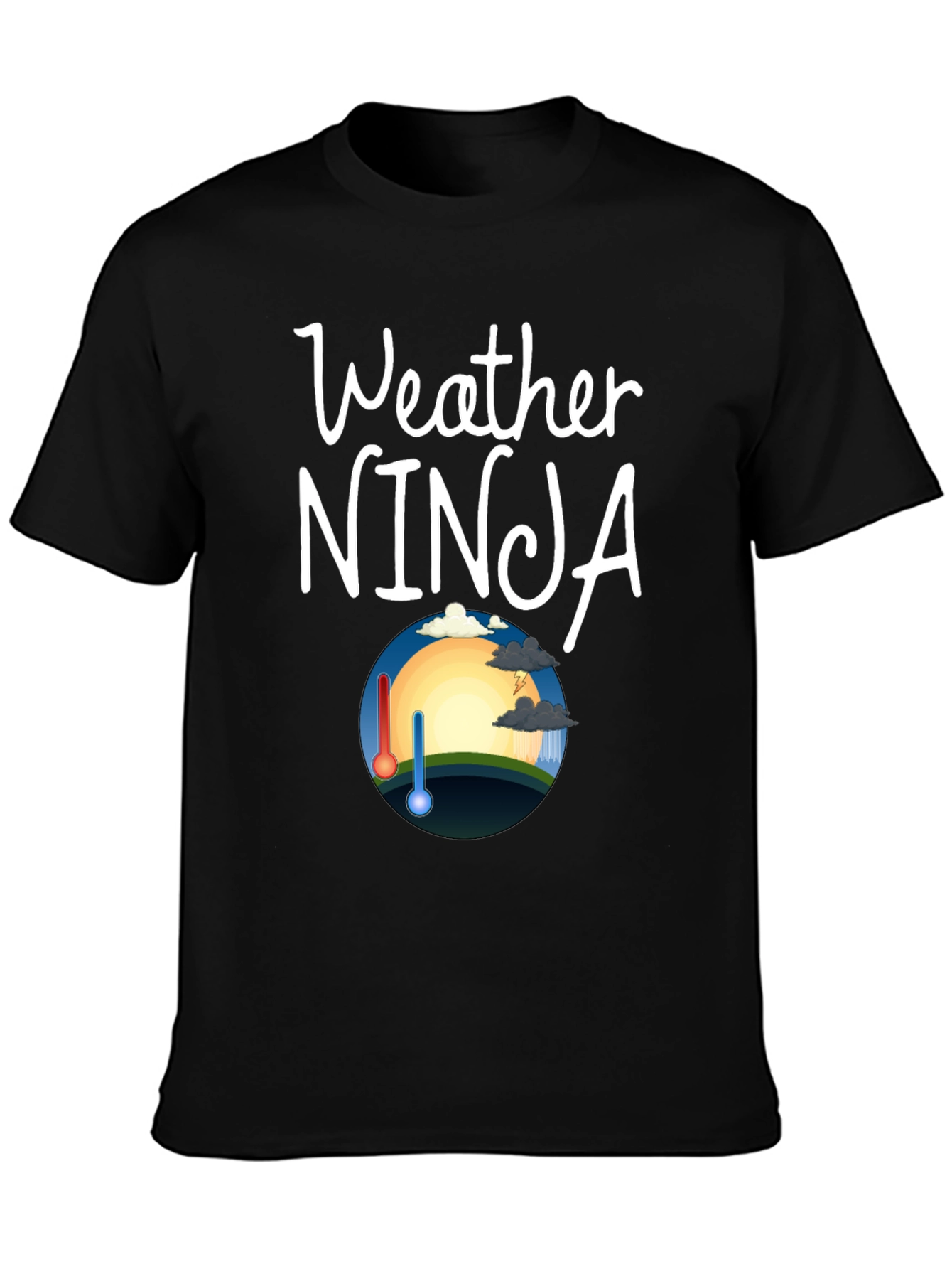 Weather Ninja Black Graphic Tee