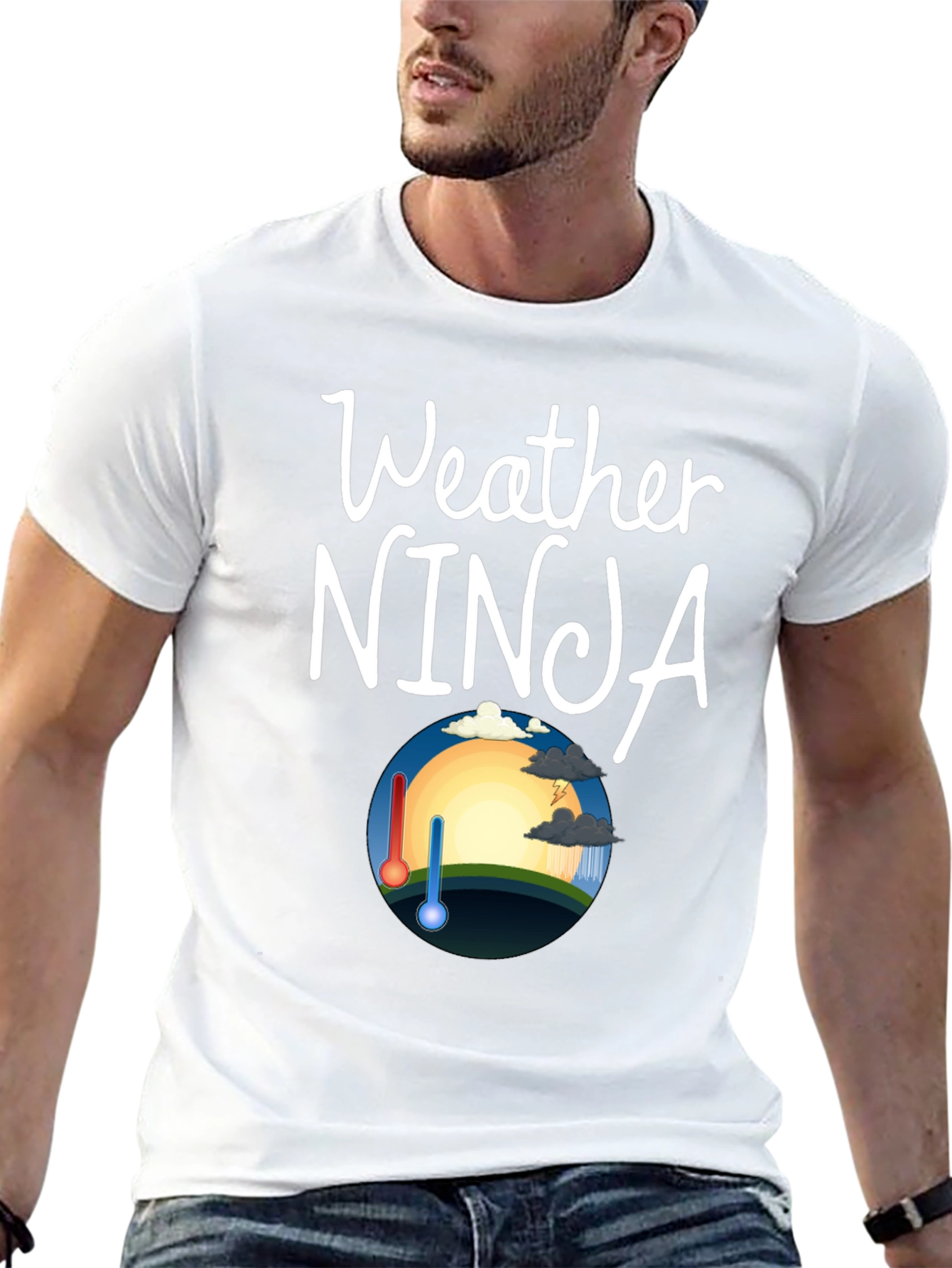 Weather Ninja Black Graphic Tee