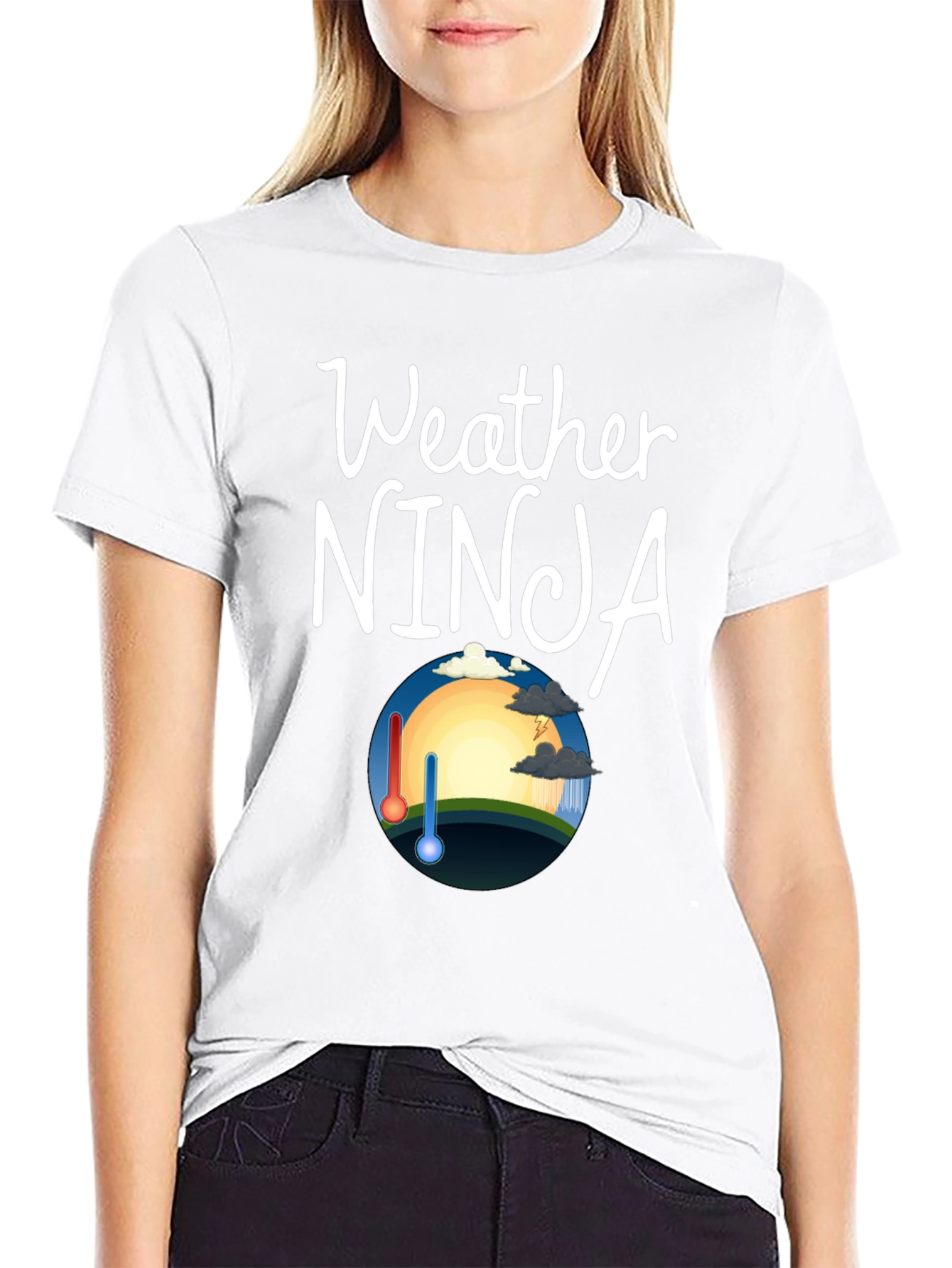 Weather Ninja Black Graphic Tee