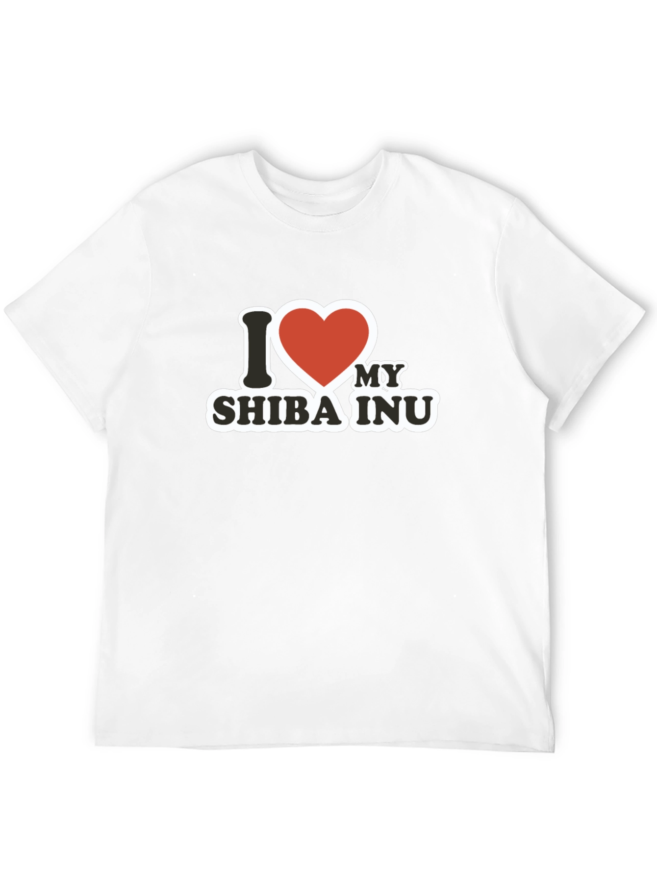 I Heart My Shiba Inu Black T-Shirt