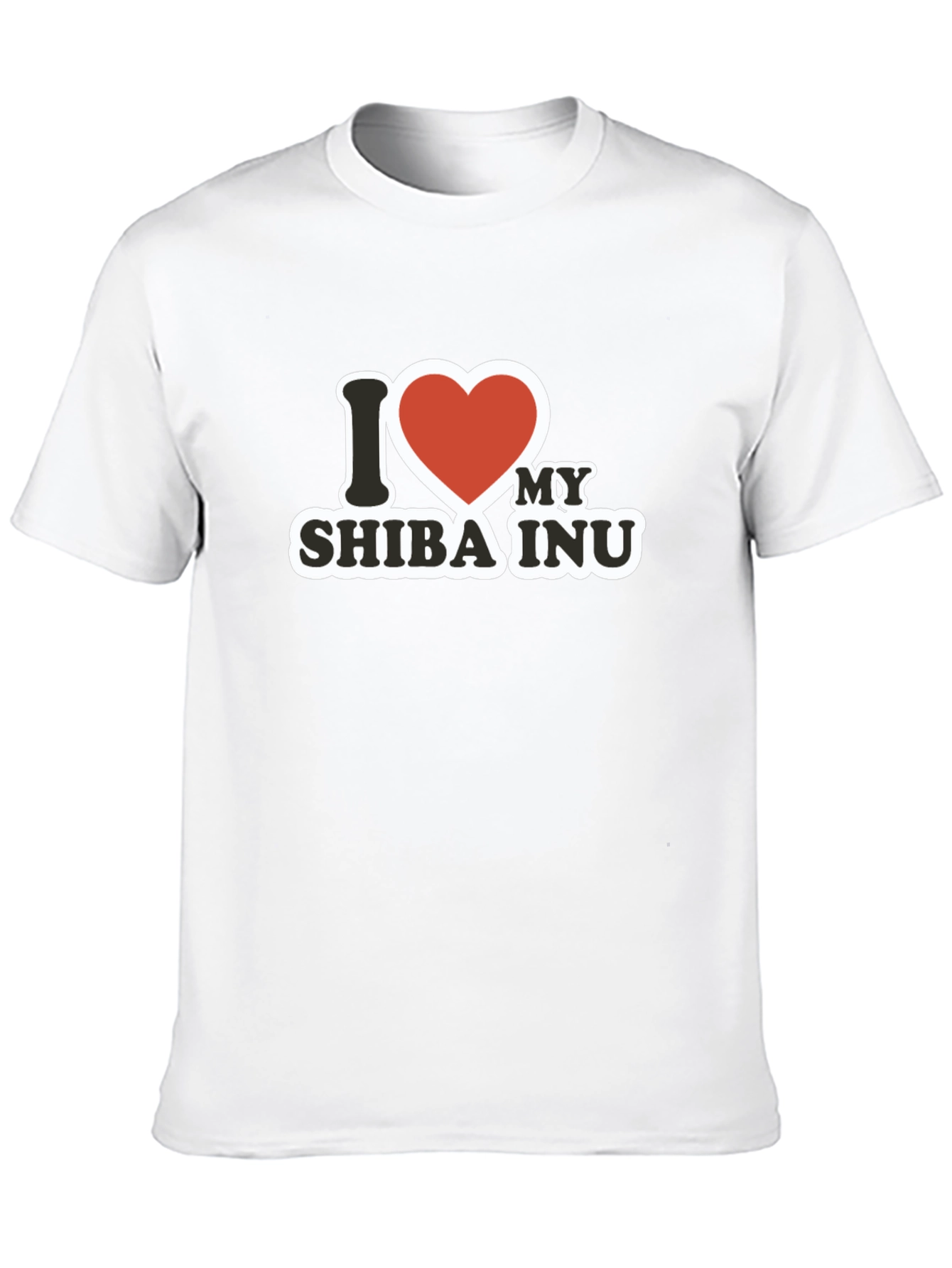 I Heart My Shiba Inu Black T-Shirt