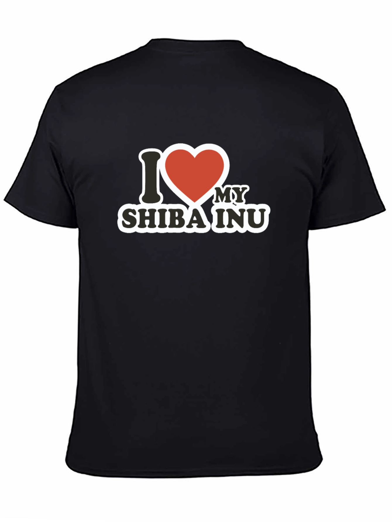 I Heart My Shiba Inu Black T-Shirt