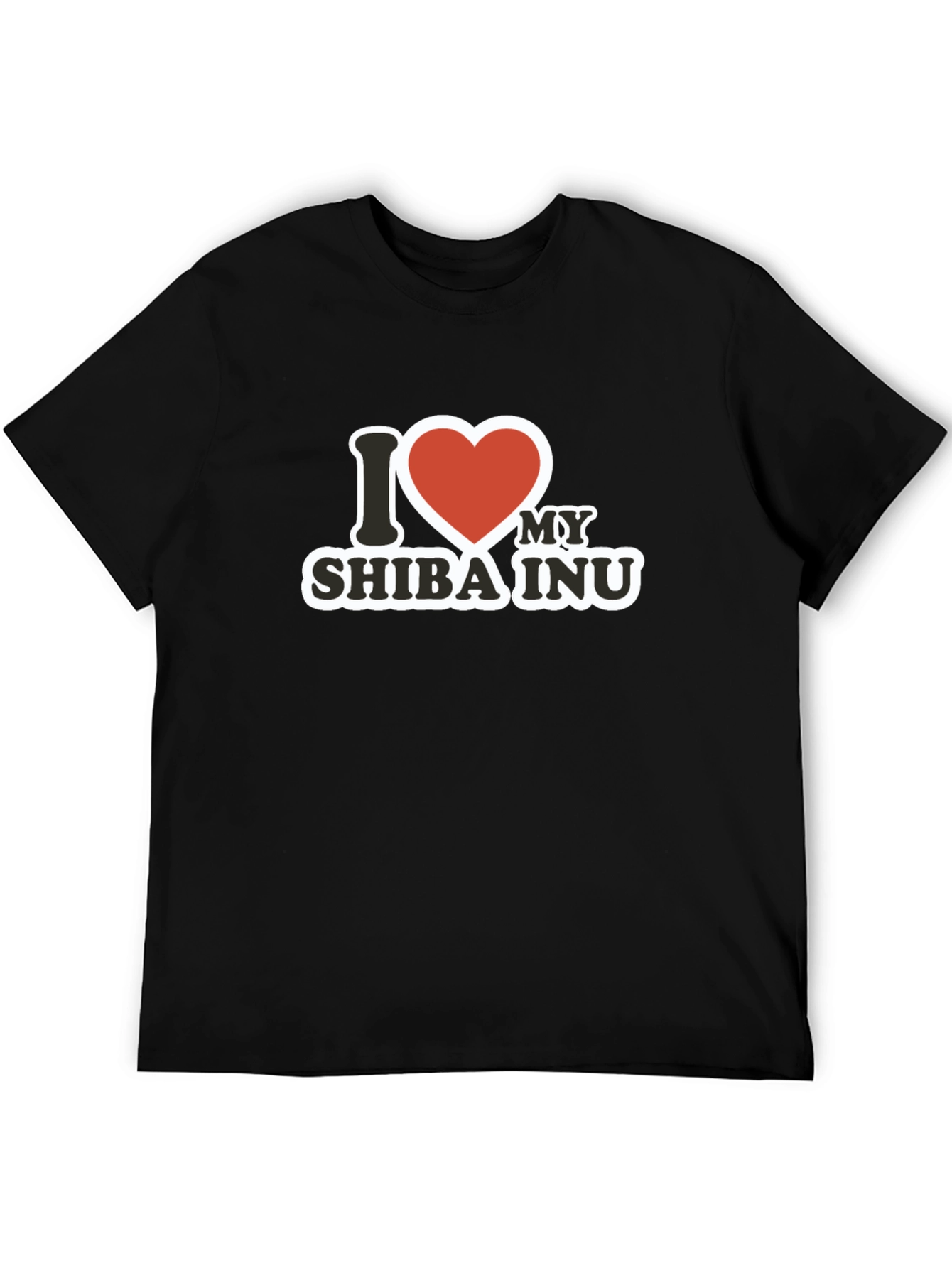 I Heart My Shiba Inu Black T-Shirt
