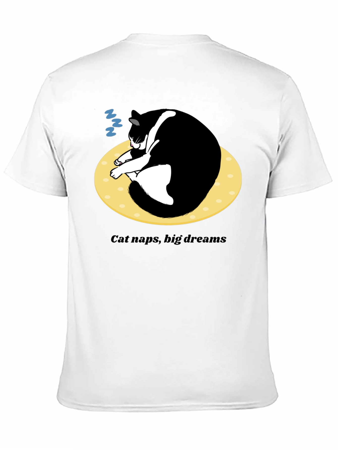 Cat Naps Big Dreams T-Shirt - Black