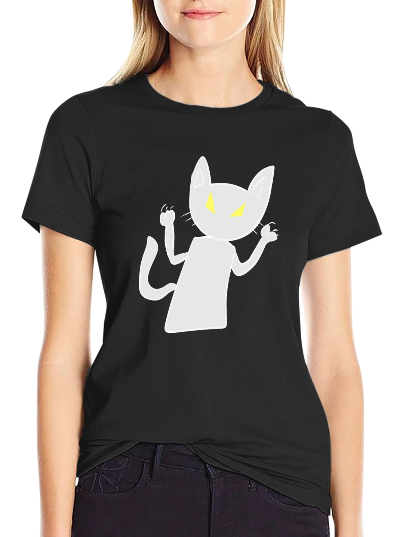 Spooky Cat Graphic Tee - Halloween T-Shirt