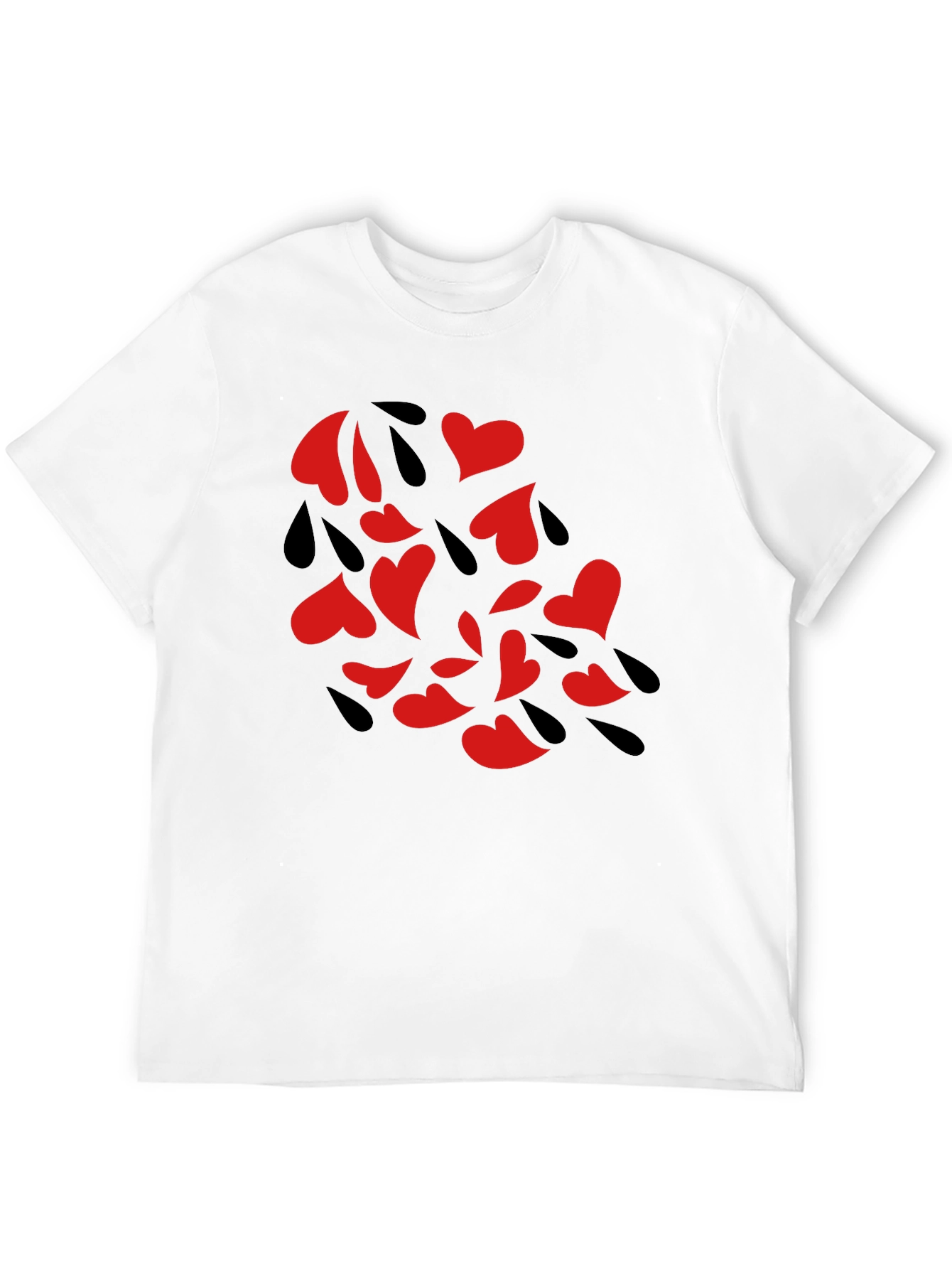 Heart Rain Graphic Black Tee