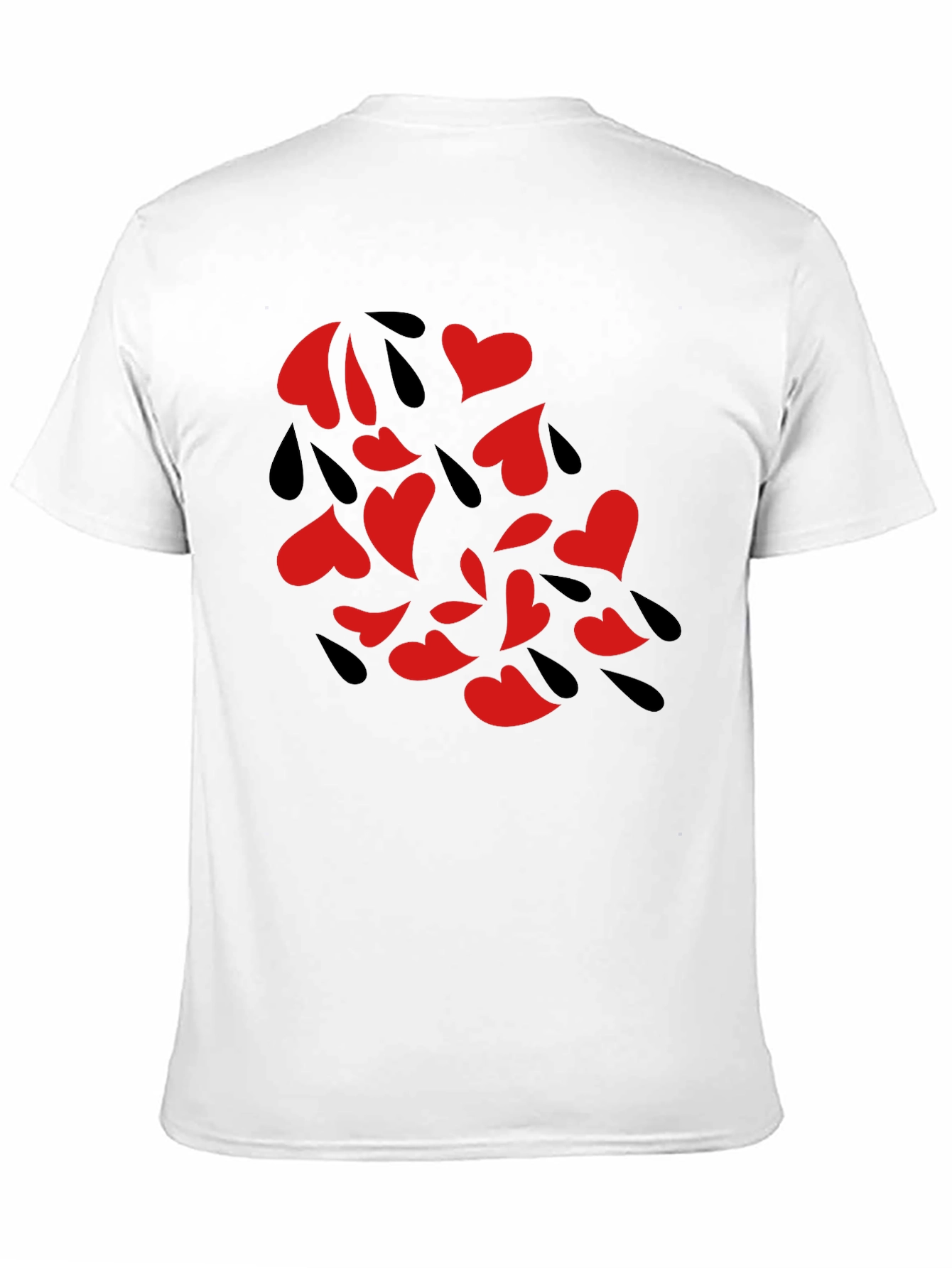 Heart Rain Graphic Black Tee