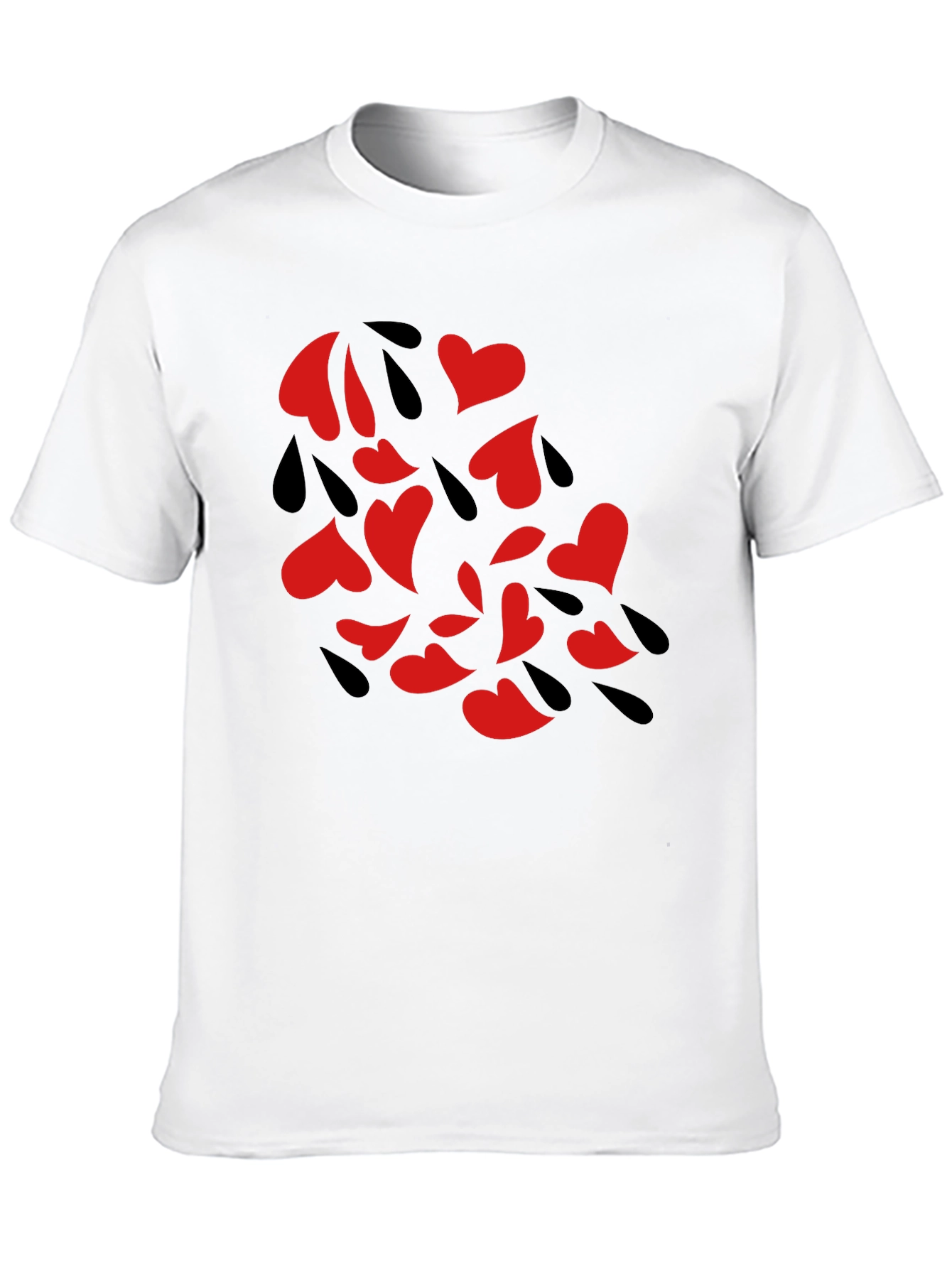 Heart Rain Graphic Black Tee