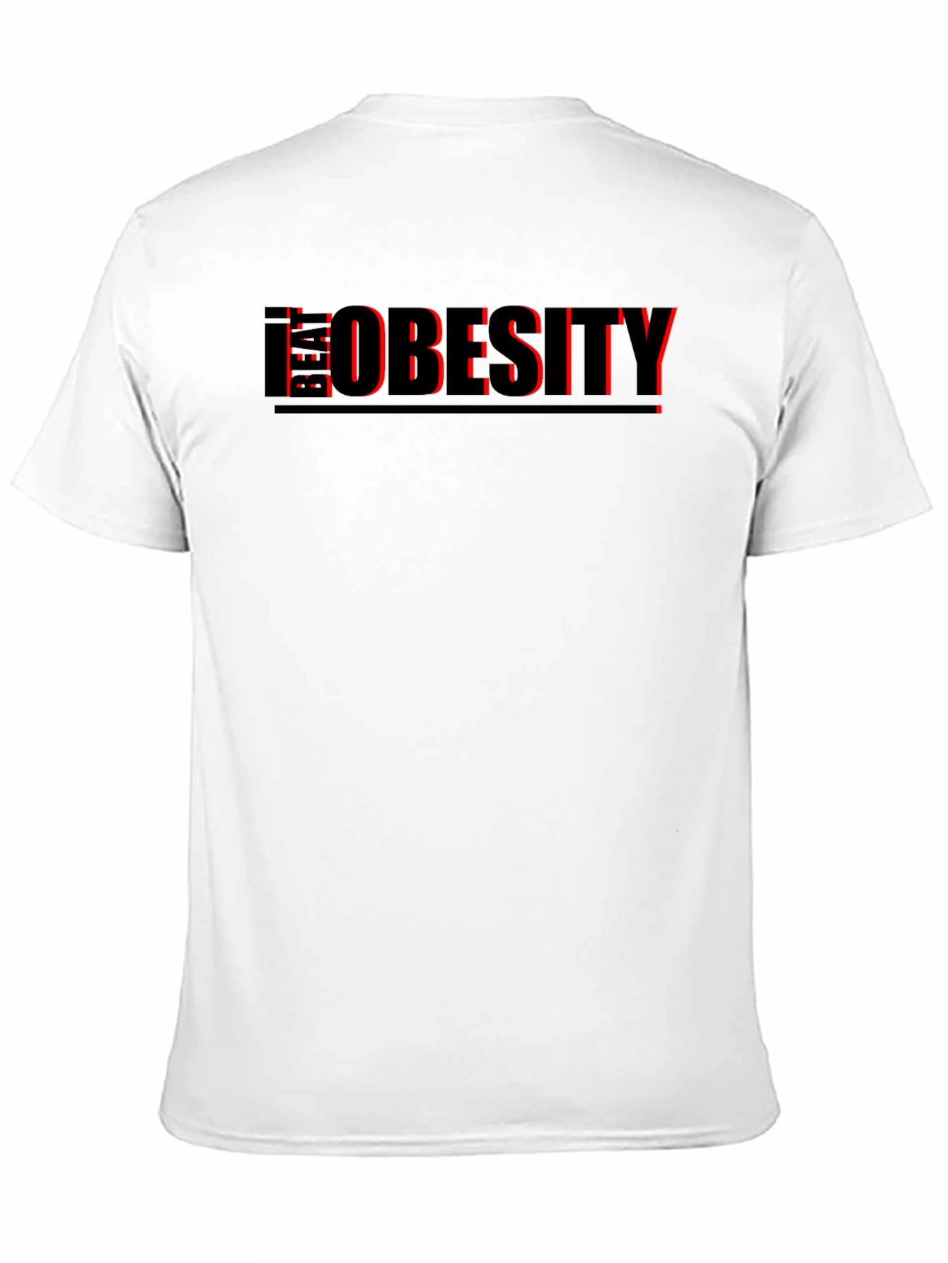 Beat Obesity T-Shirt - Black Graphic Tee