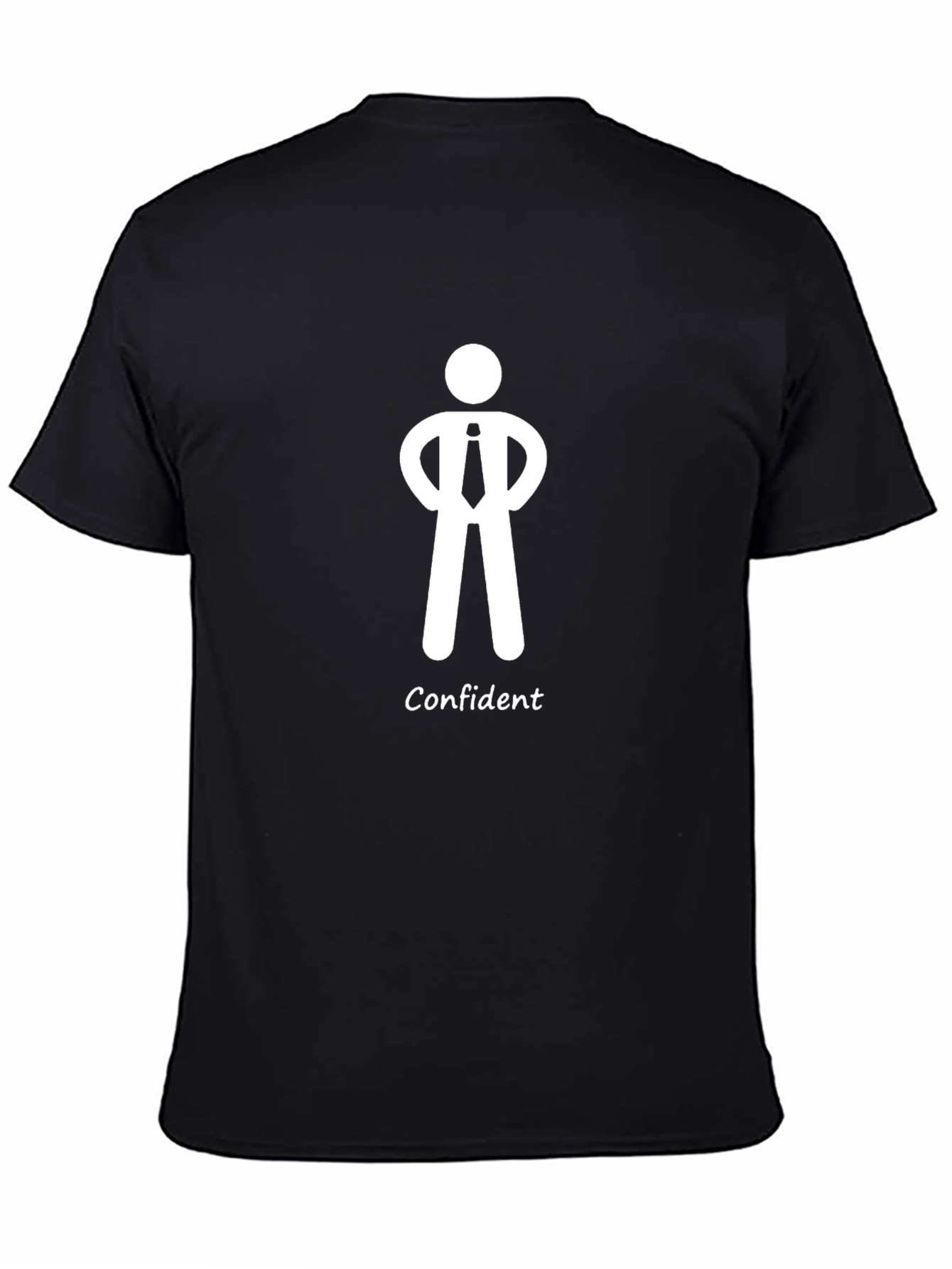 Confident Man Graphic Tee - Black