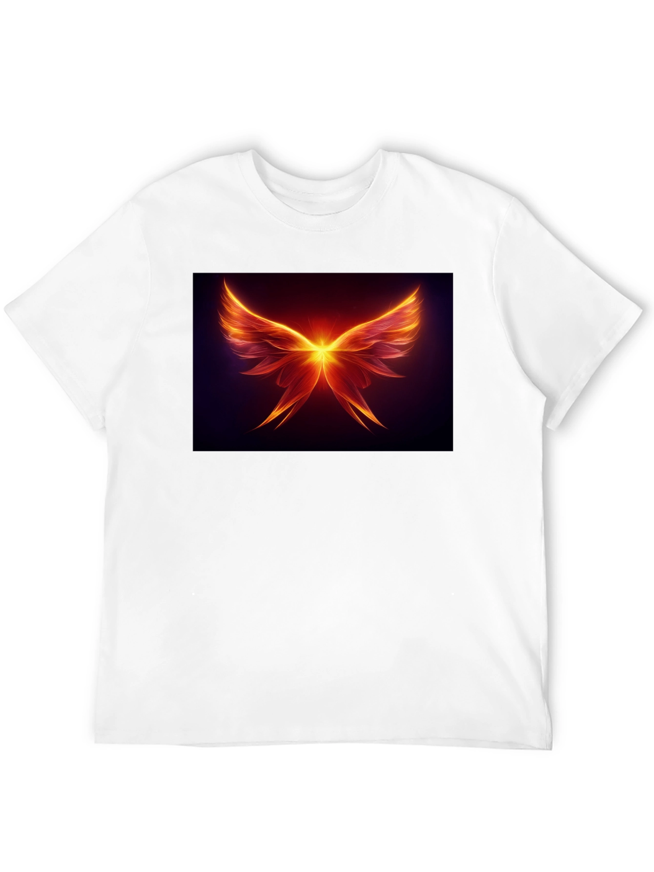 Fiery Wings Graphic Tee - Black Cotton Blend