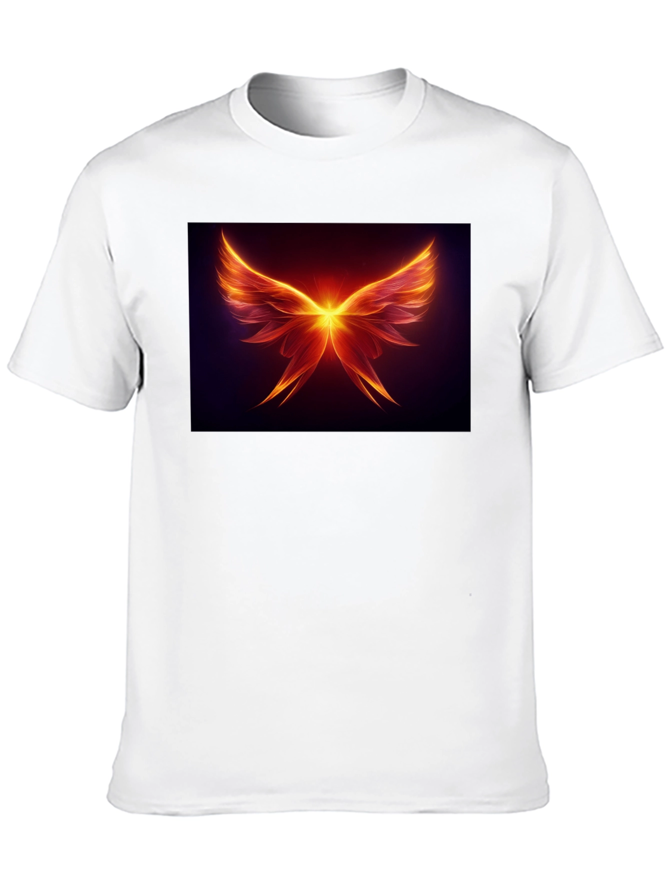 Fiery Wings Graphic Tee - Black Cotton Blend
