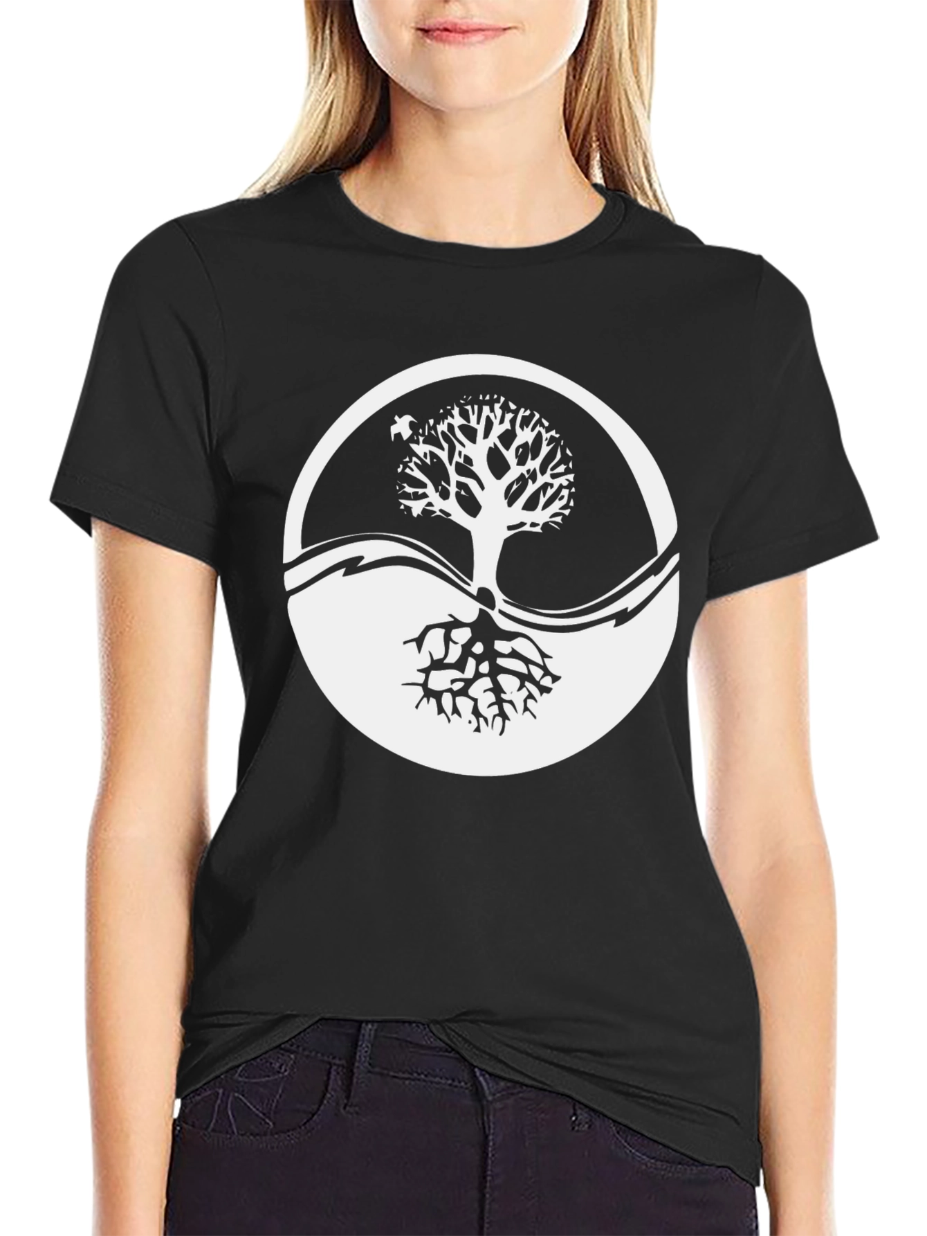 Yin Yang Tree Graphic Tee - Balance & Harmony