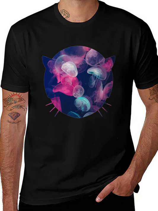Jellyfish Cat T-Shirt - Unique Graphic Tee