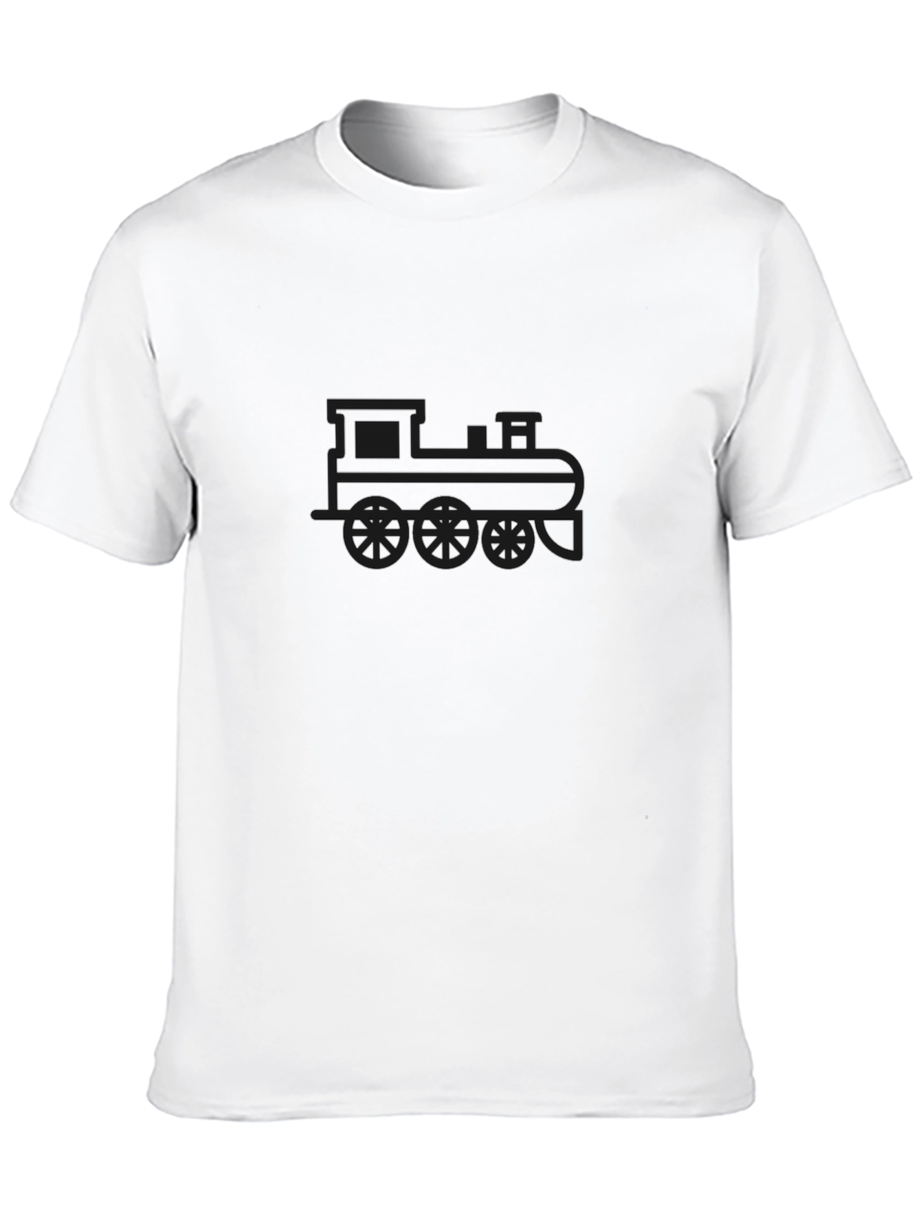 Train Graphic Tee - Black Cotton