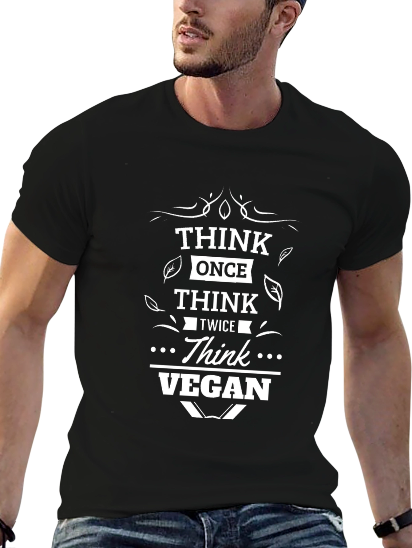 Think Vegan T-Shirt - Black Cotton Tee