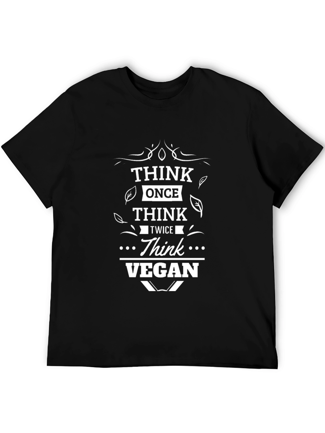 Think Vegan T-Shirt - Black Cotton Tee