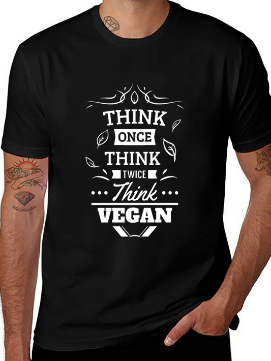 Think Vegan T-Shirt - Black Cotton Tee