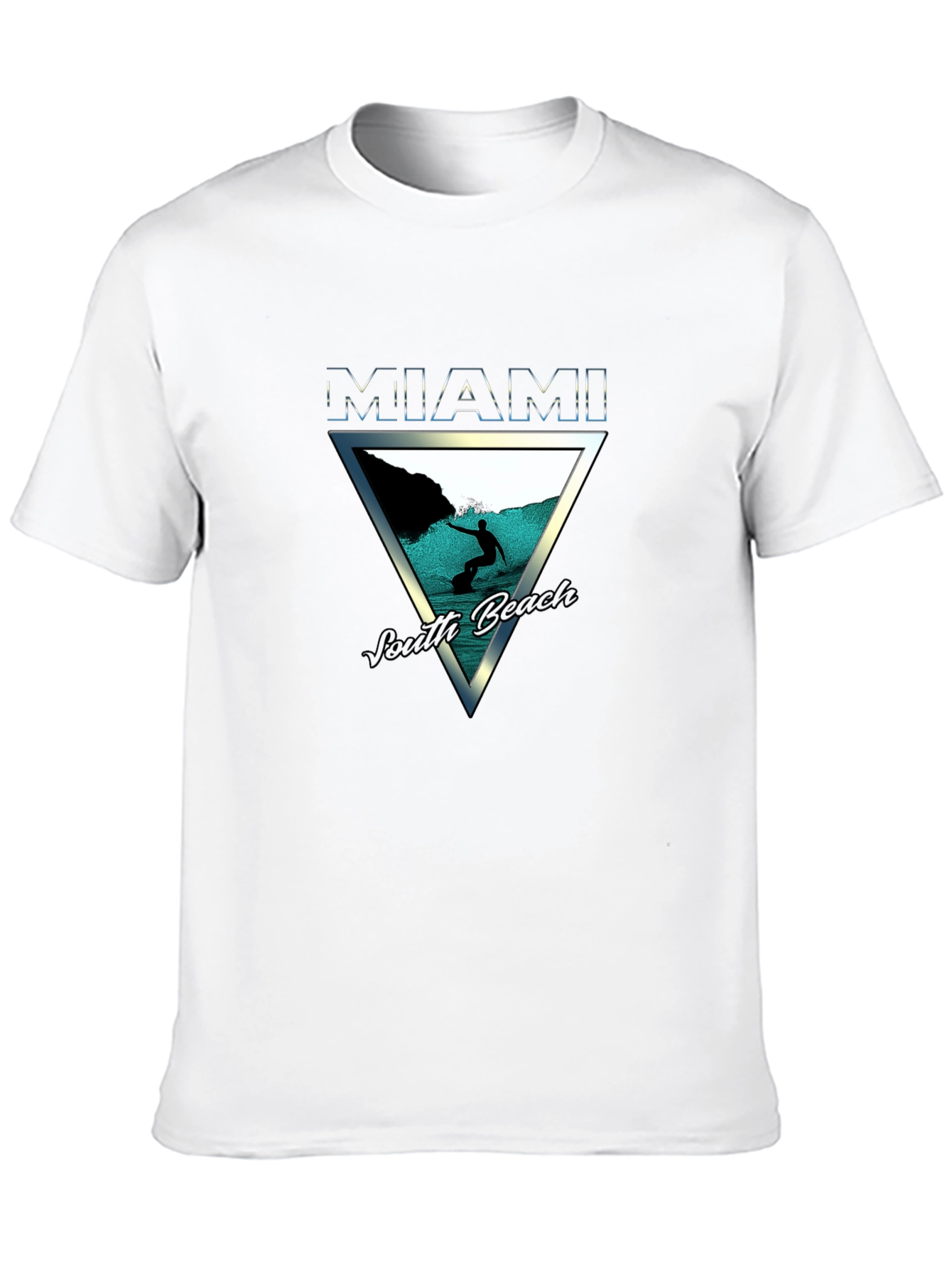 Miami South Beach Graphic Tee - Surfer Design