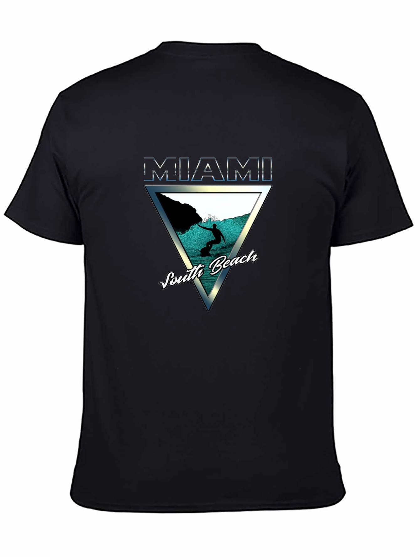 Miami South Beach Graphic Tee - Surfer Design