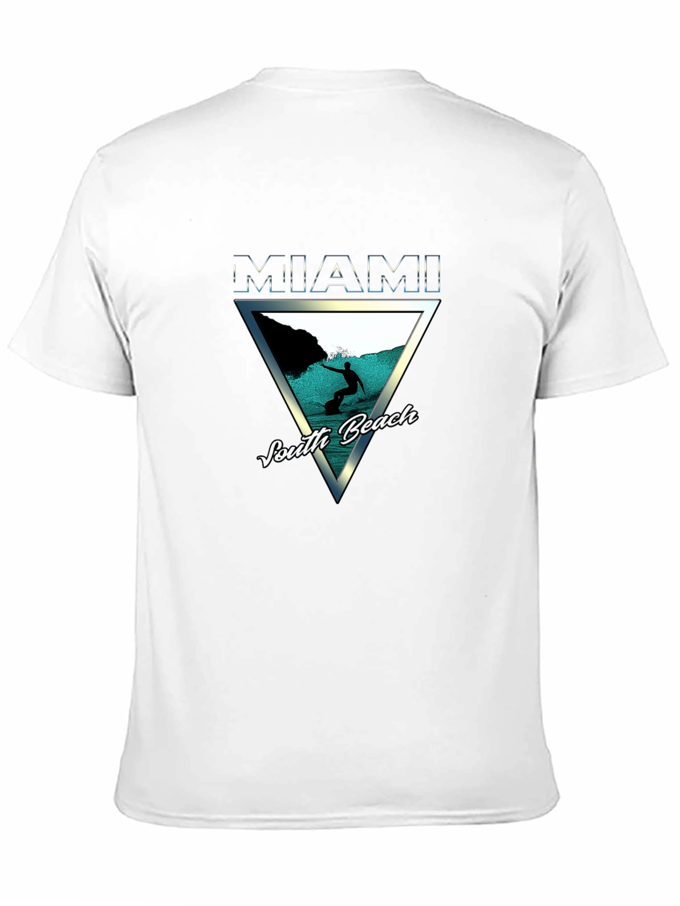 Miami South Beach Graphic Tee - Surfer Design
