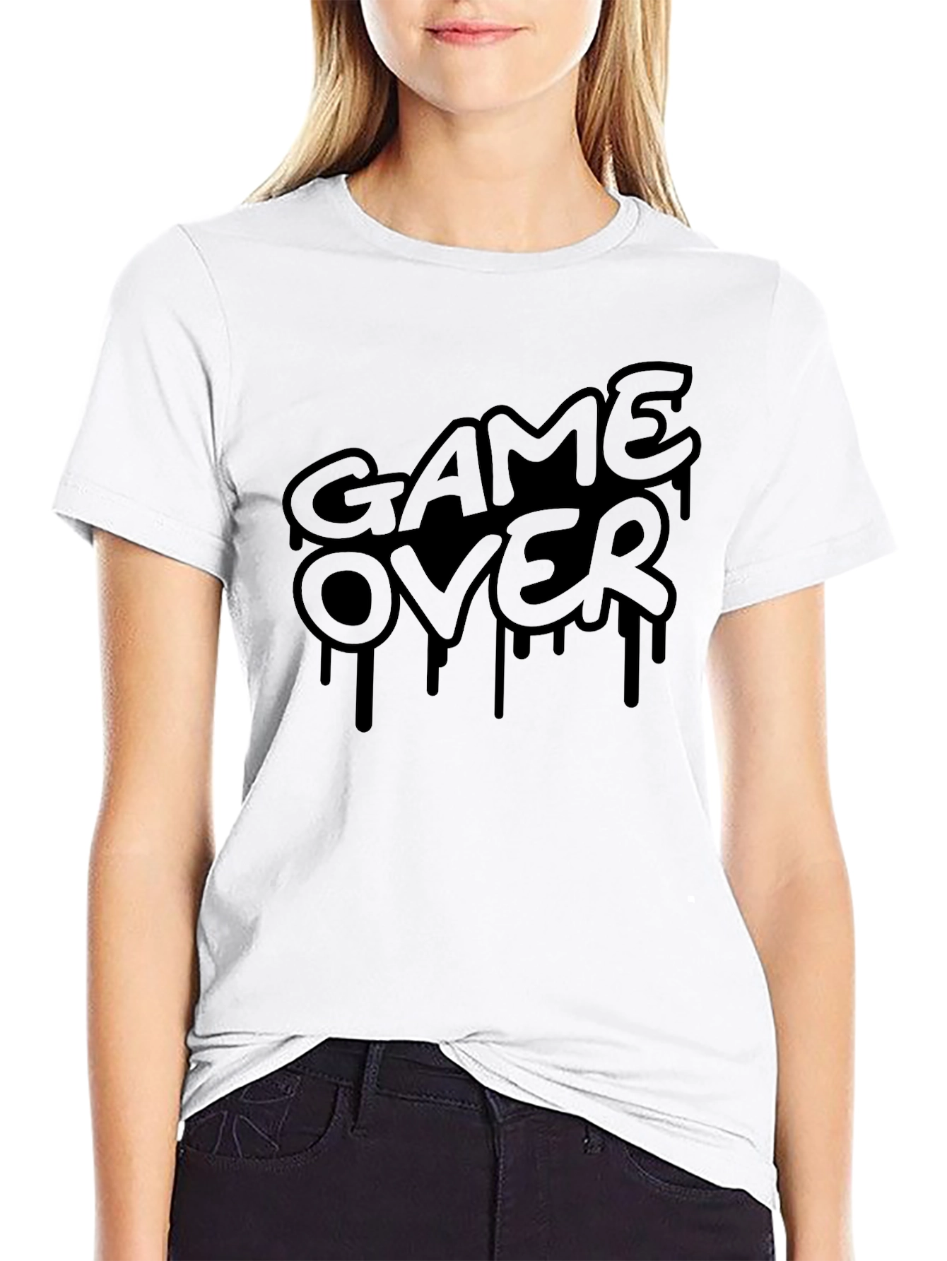 Game Over Graphic T-Shirt - Black Gamer Tee