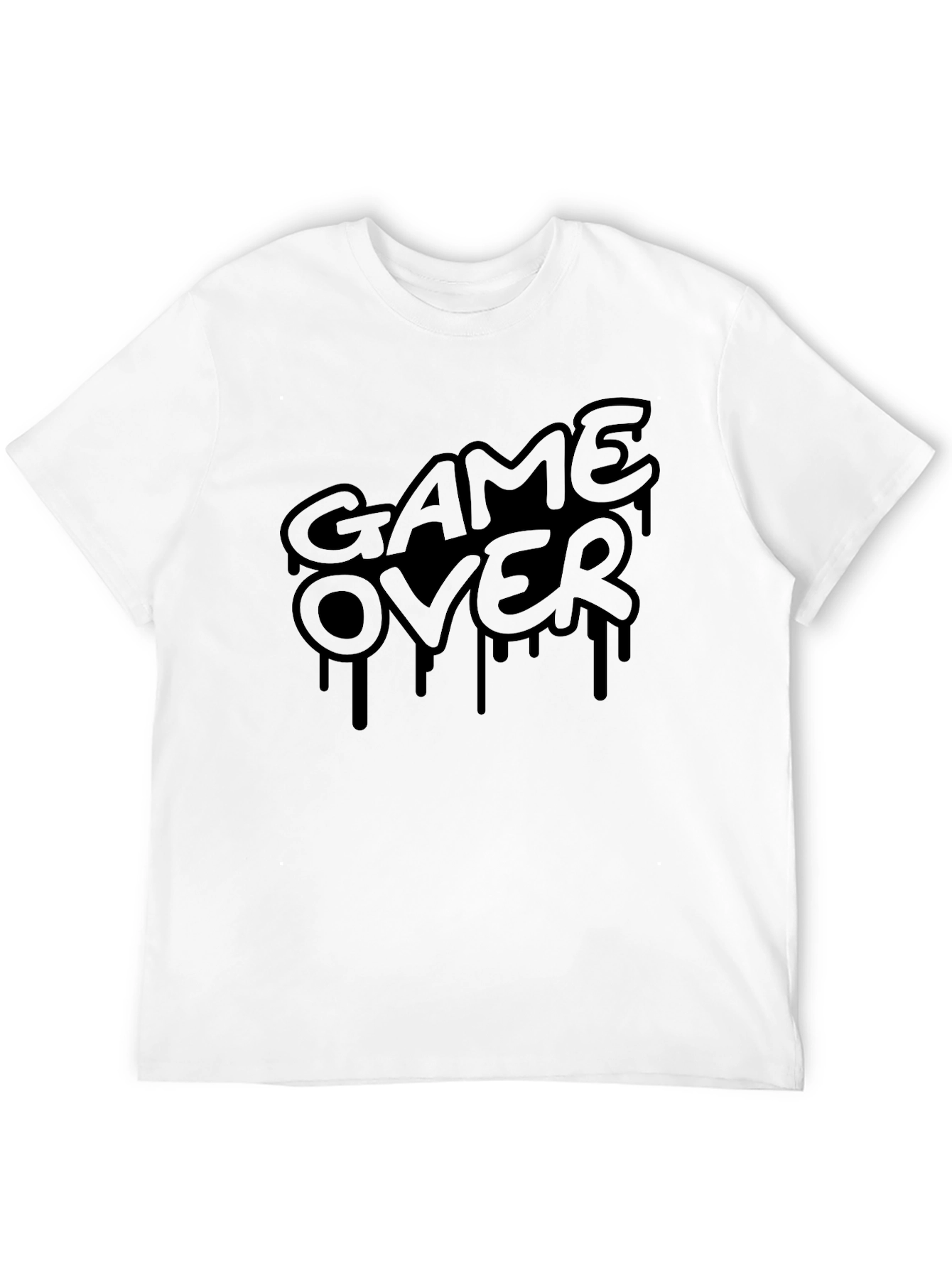 Game Over Graphic T-Shirt - Black Gamer Tee