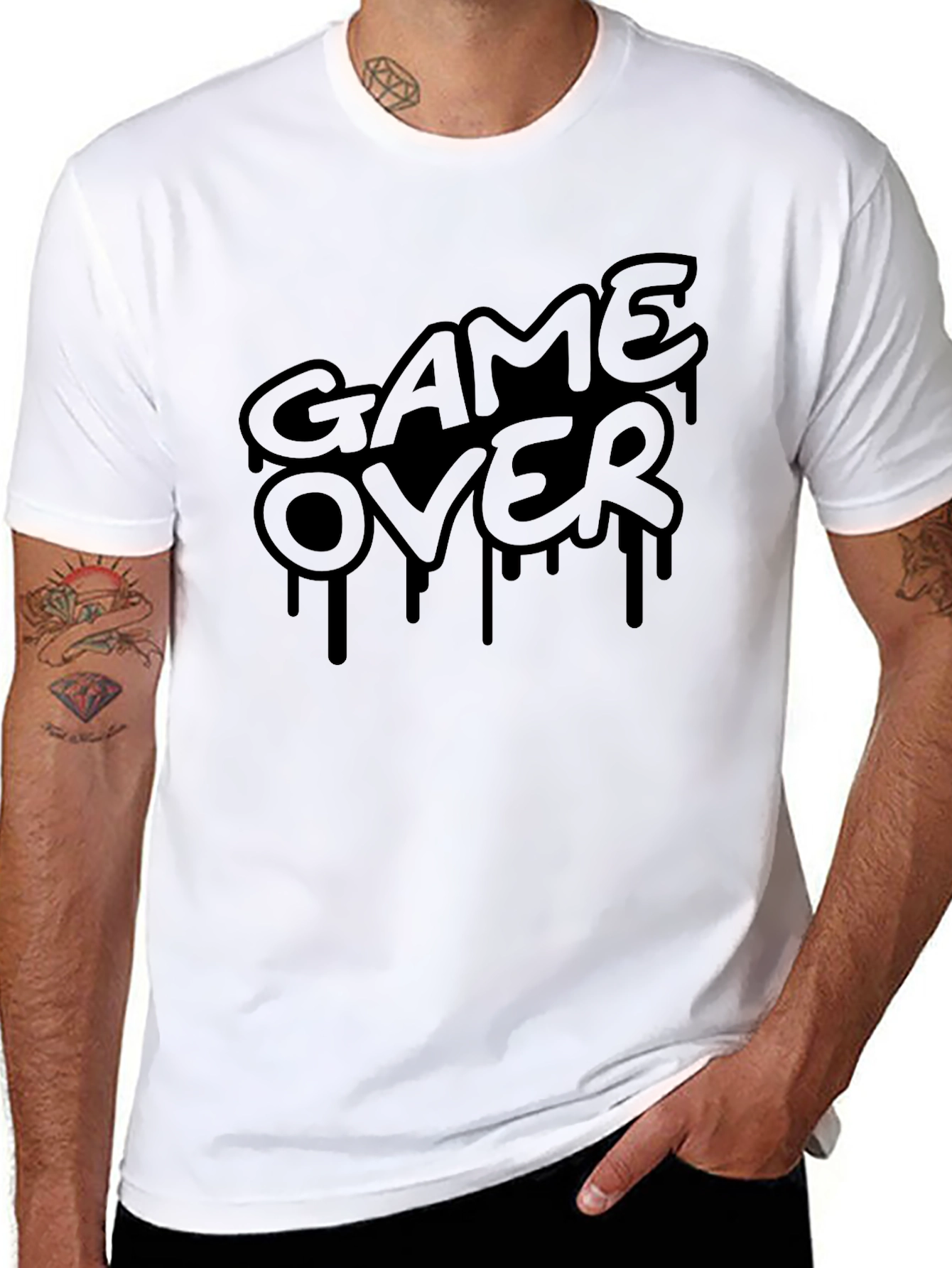 Game Over Graphic T-Shirt - Black Gamer Tee