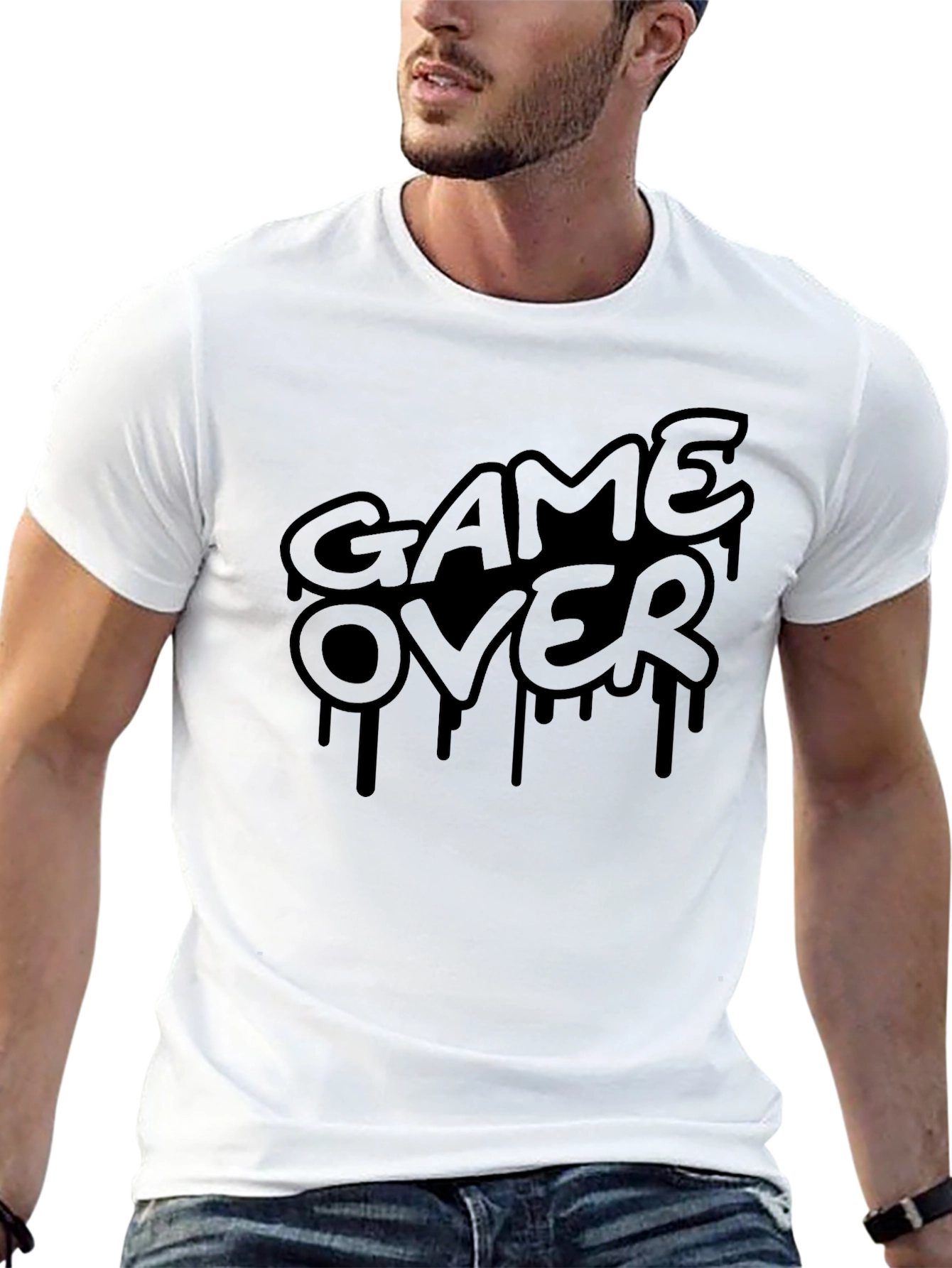 Game Over Graphic T-Shirt - Black Gamer Tee
