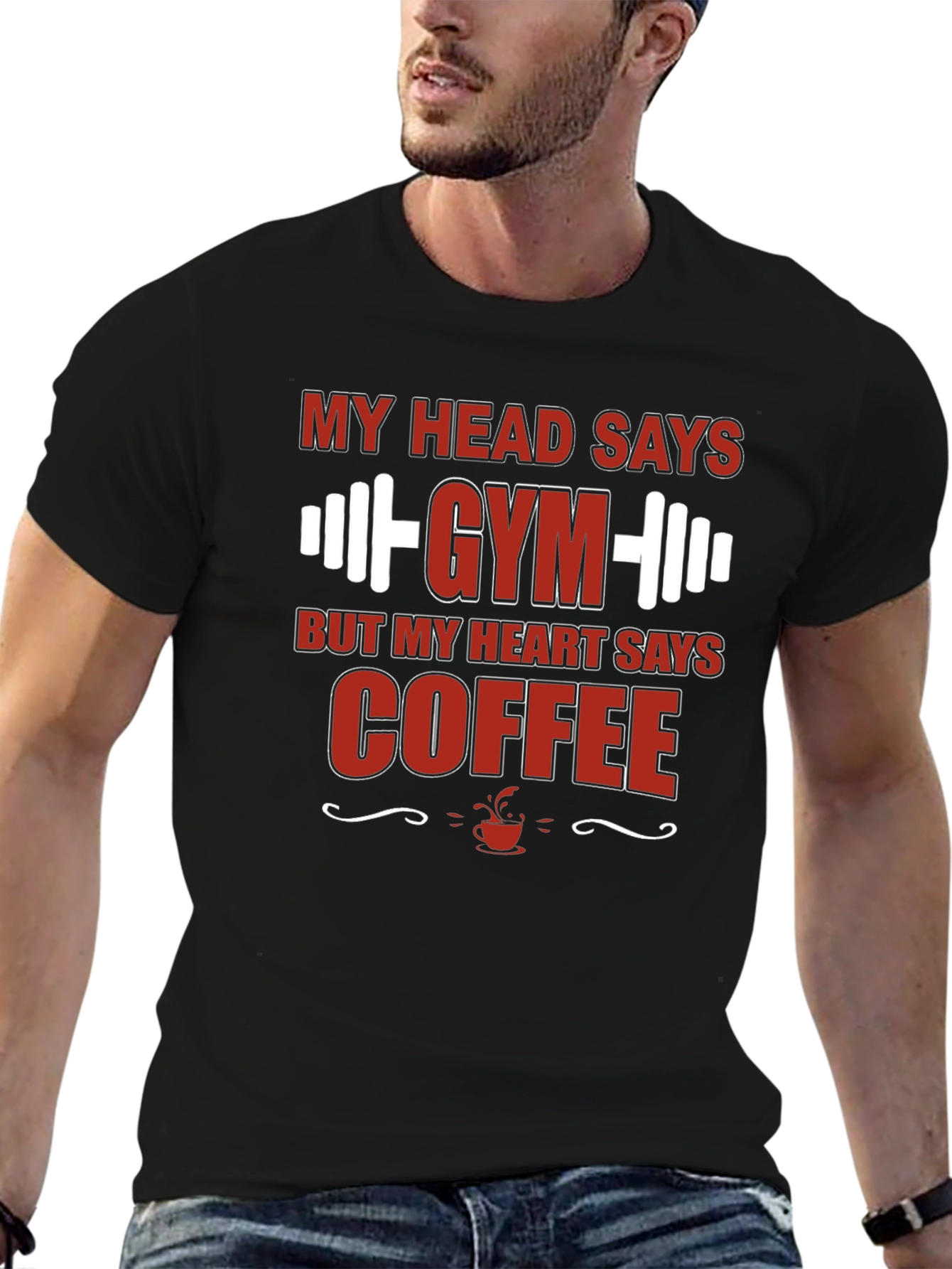 Gym and Coffee Mens Graphic Tee