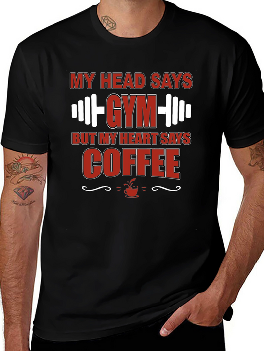 Gym and Coffee Mens Graphic Tee