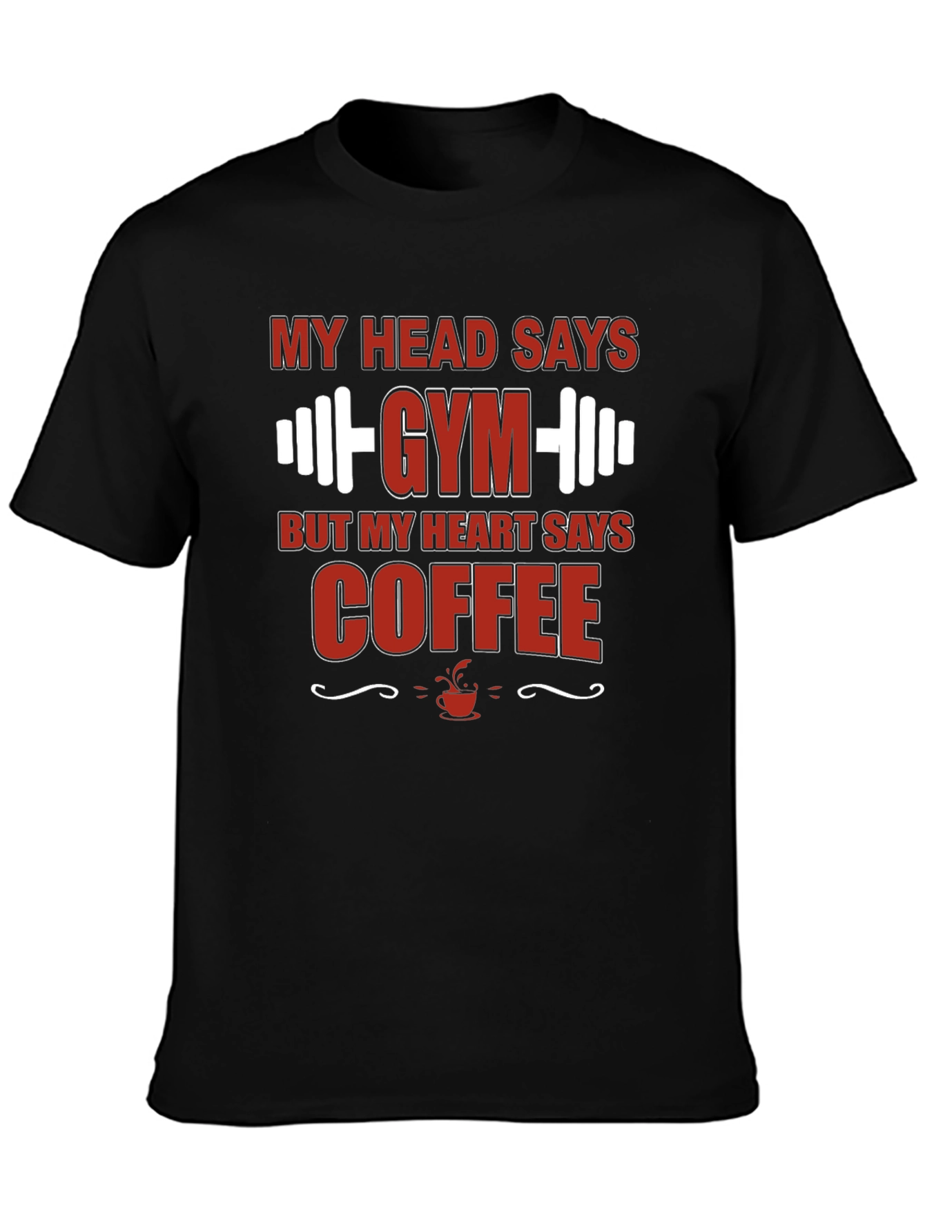 Gym and Coffee Mens Graphic Tee