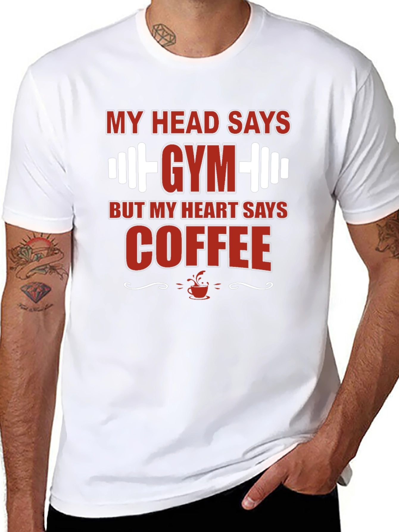 Gym and Coffee Mens Graphic Tee
