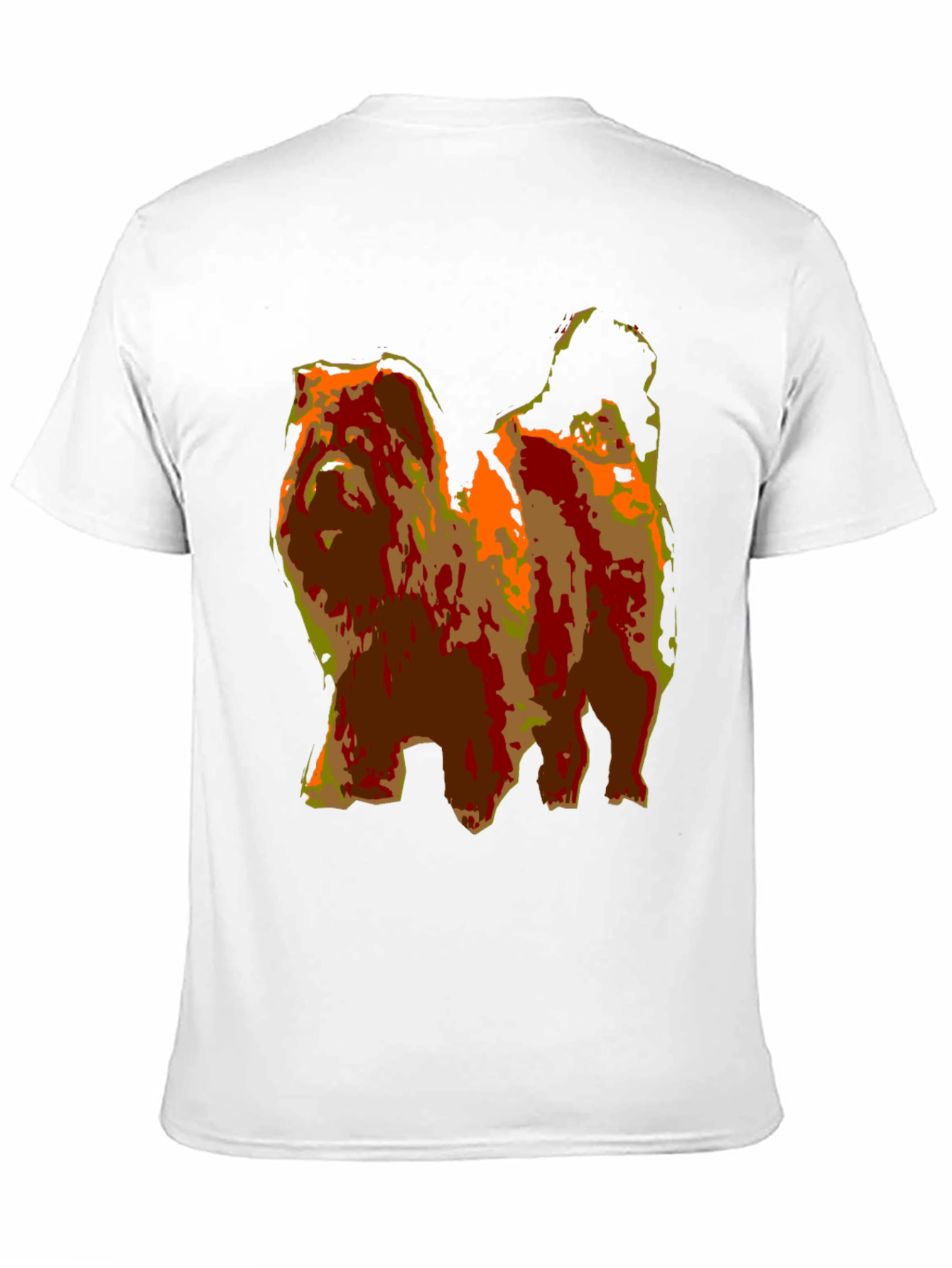 Abstract Dog Graphic Print Black T-Shirt