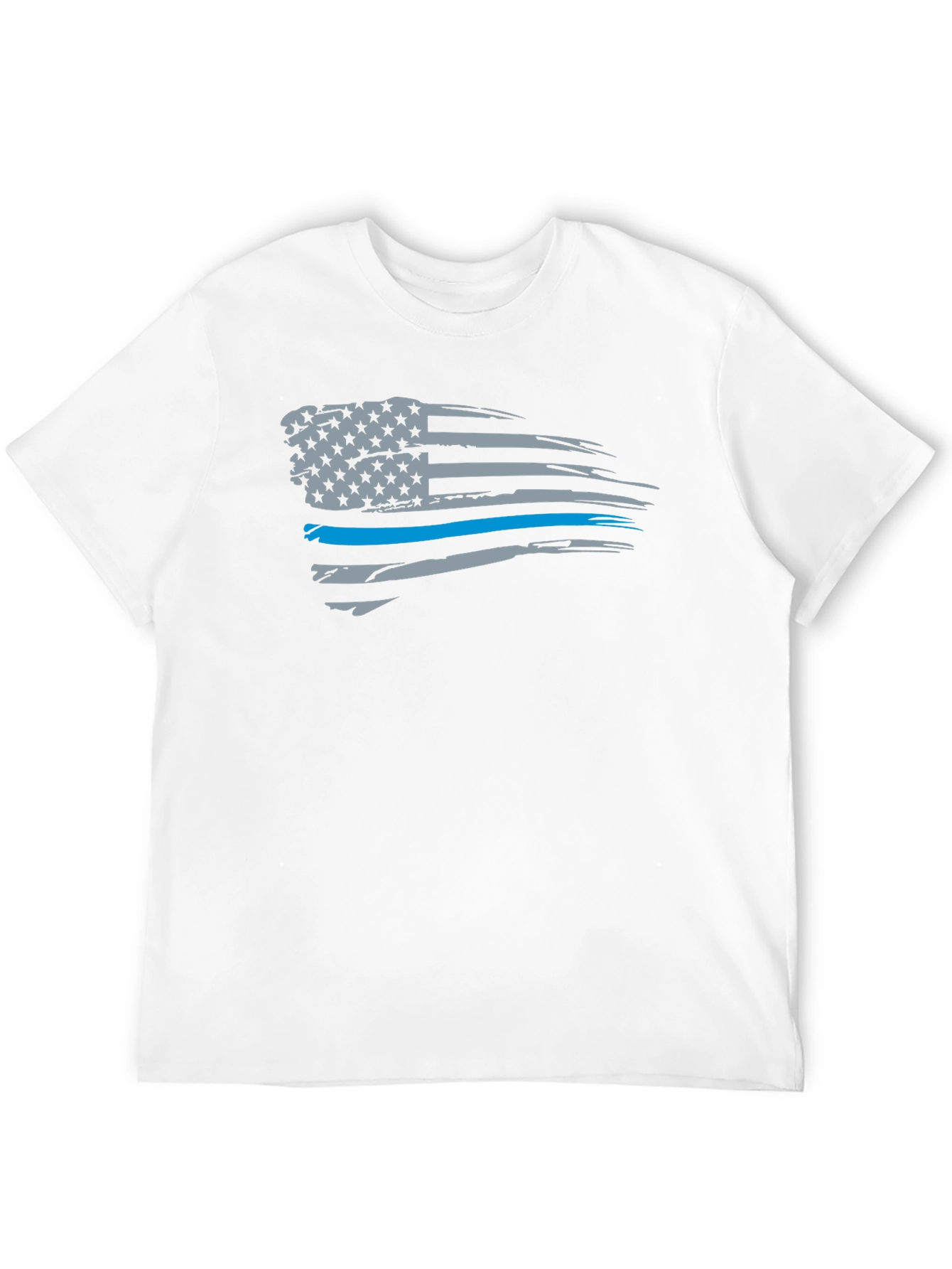 Thin Blue Line American Flag T-Shirt