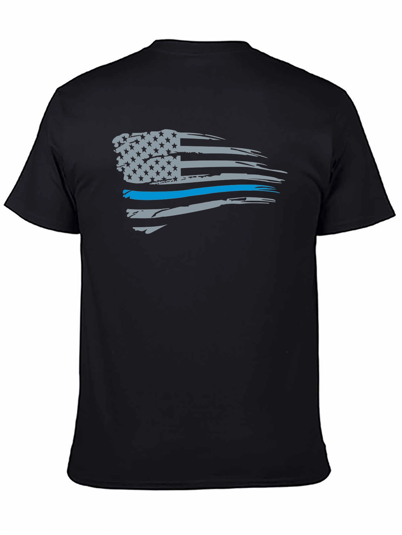 Thin Blue Line American Flag T-Shirt