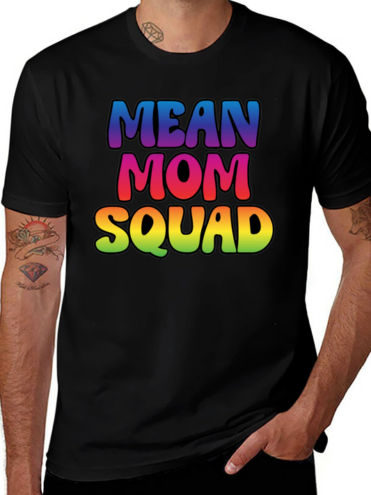 Mean Mom Squad Rainbow Graphic Tee