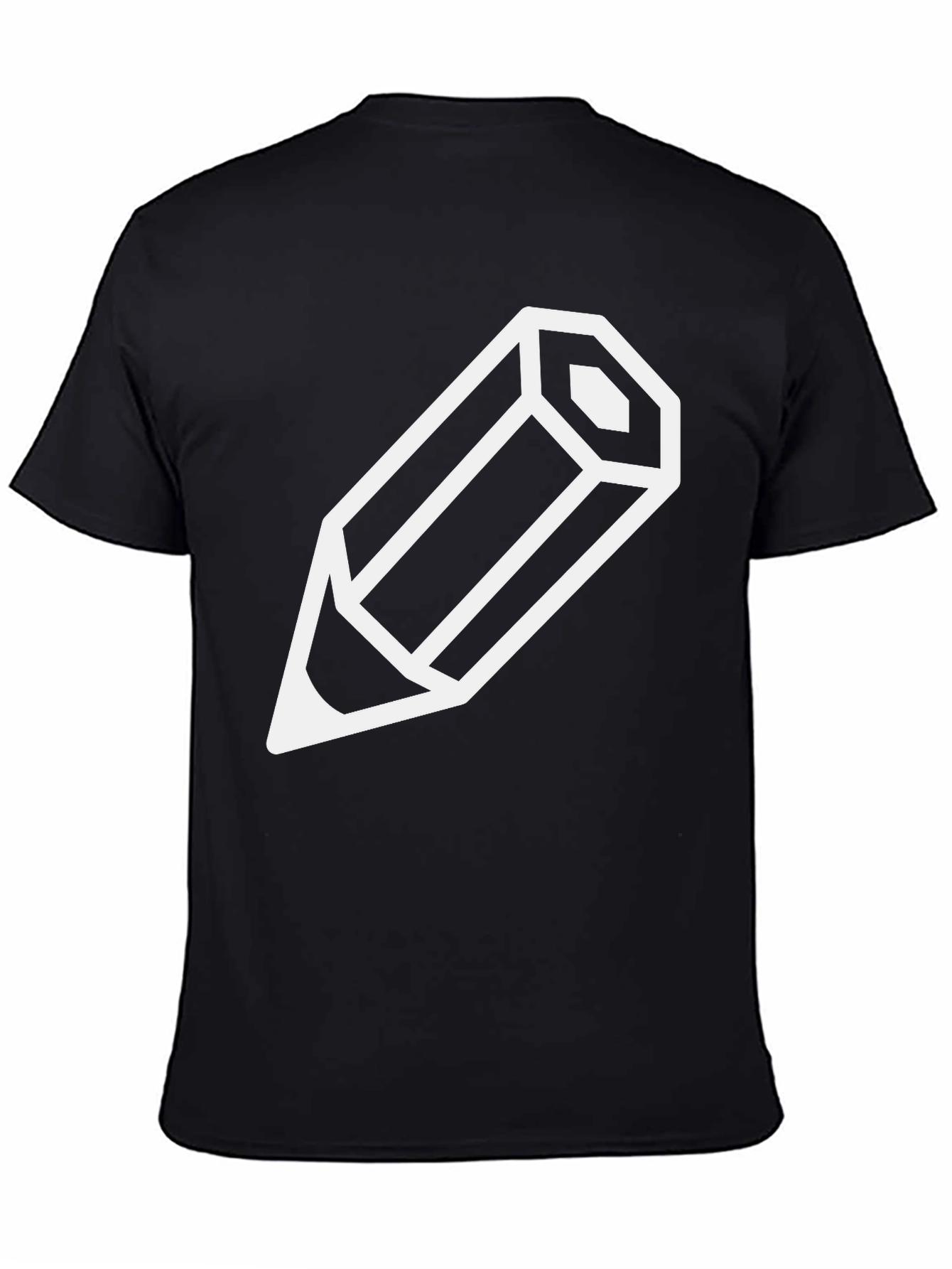Pencil Graphic Tee - Black Cotton T-Shirt