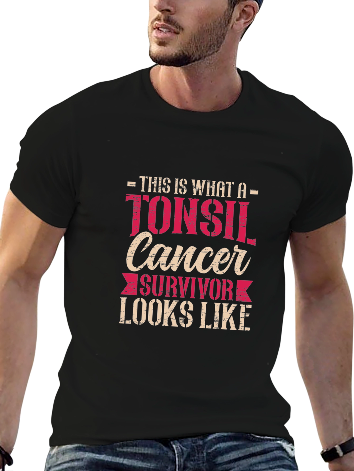 Tonsil Cancer Survivor Graphic T-Shirt