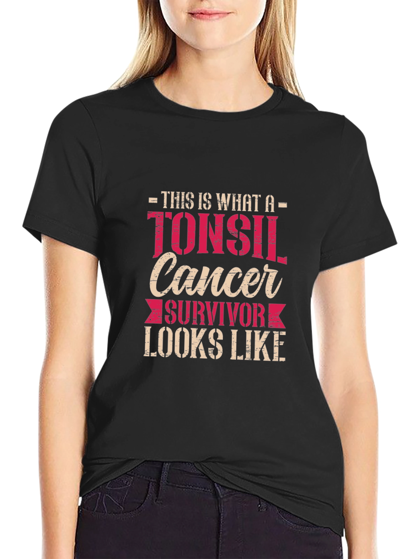 Tonsil Cancer Survivor Graphic T-Shirt