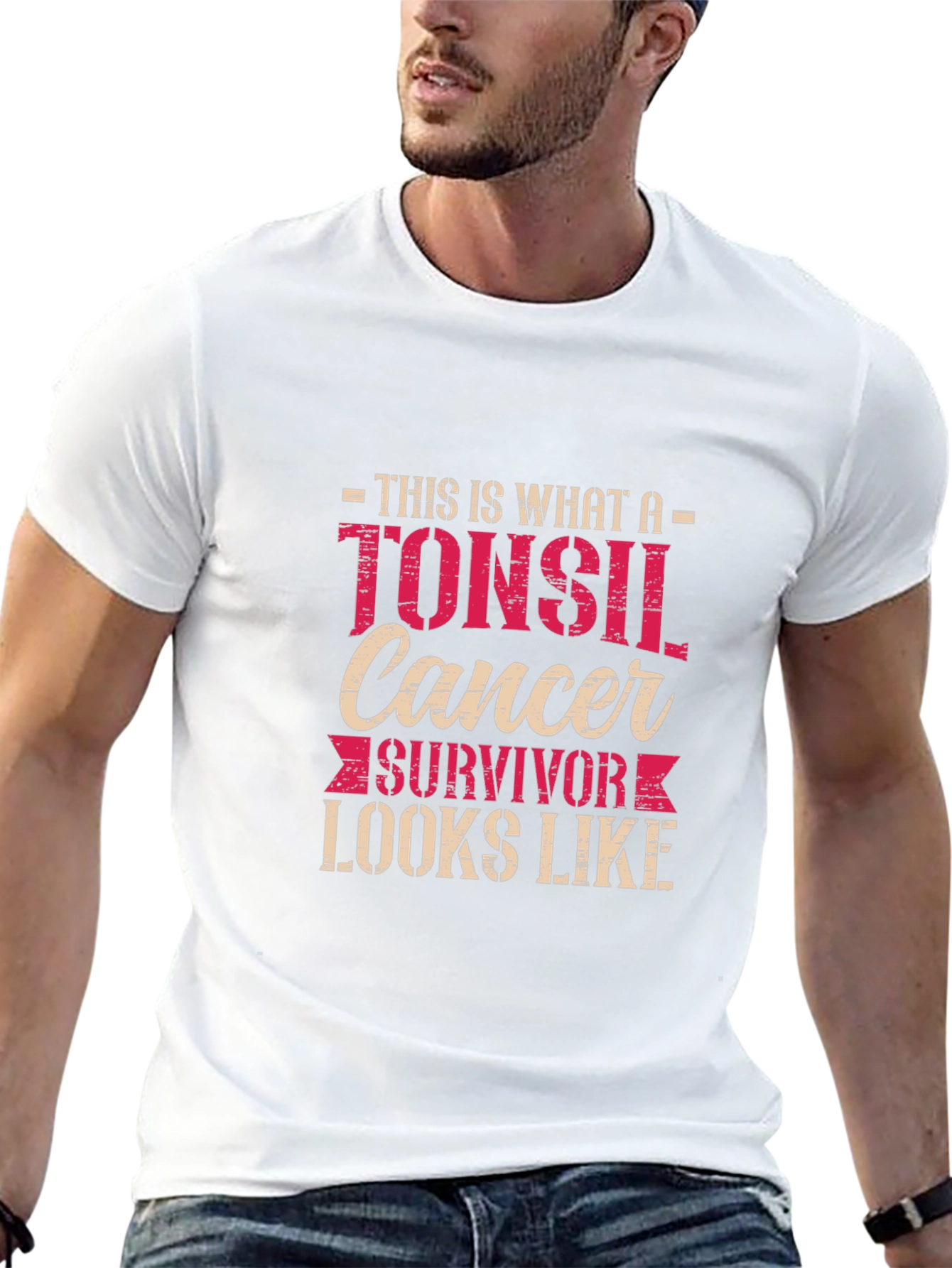 Tonsil Cancer Survivor Graphic T-Shirt